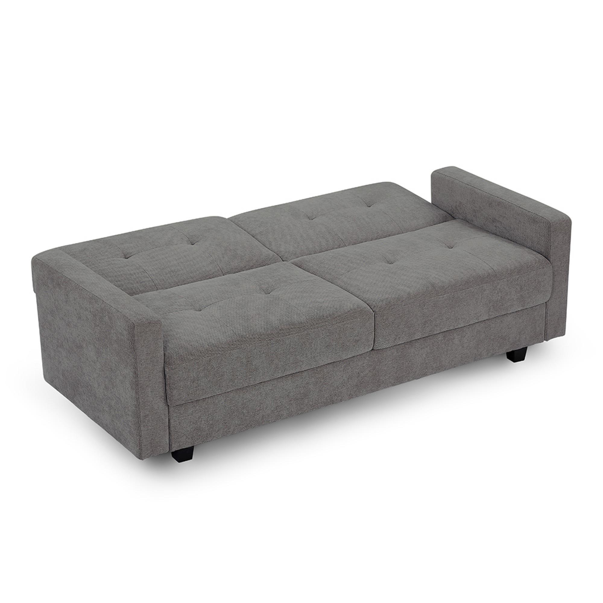 Hive Click Clack Sofa Bed - Grey Fabric - 3 Seater