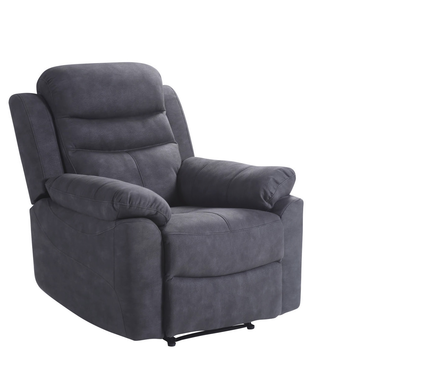 Hooven Charcoal Fabric Recliner Armchair