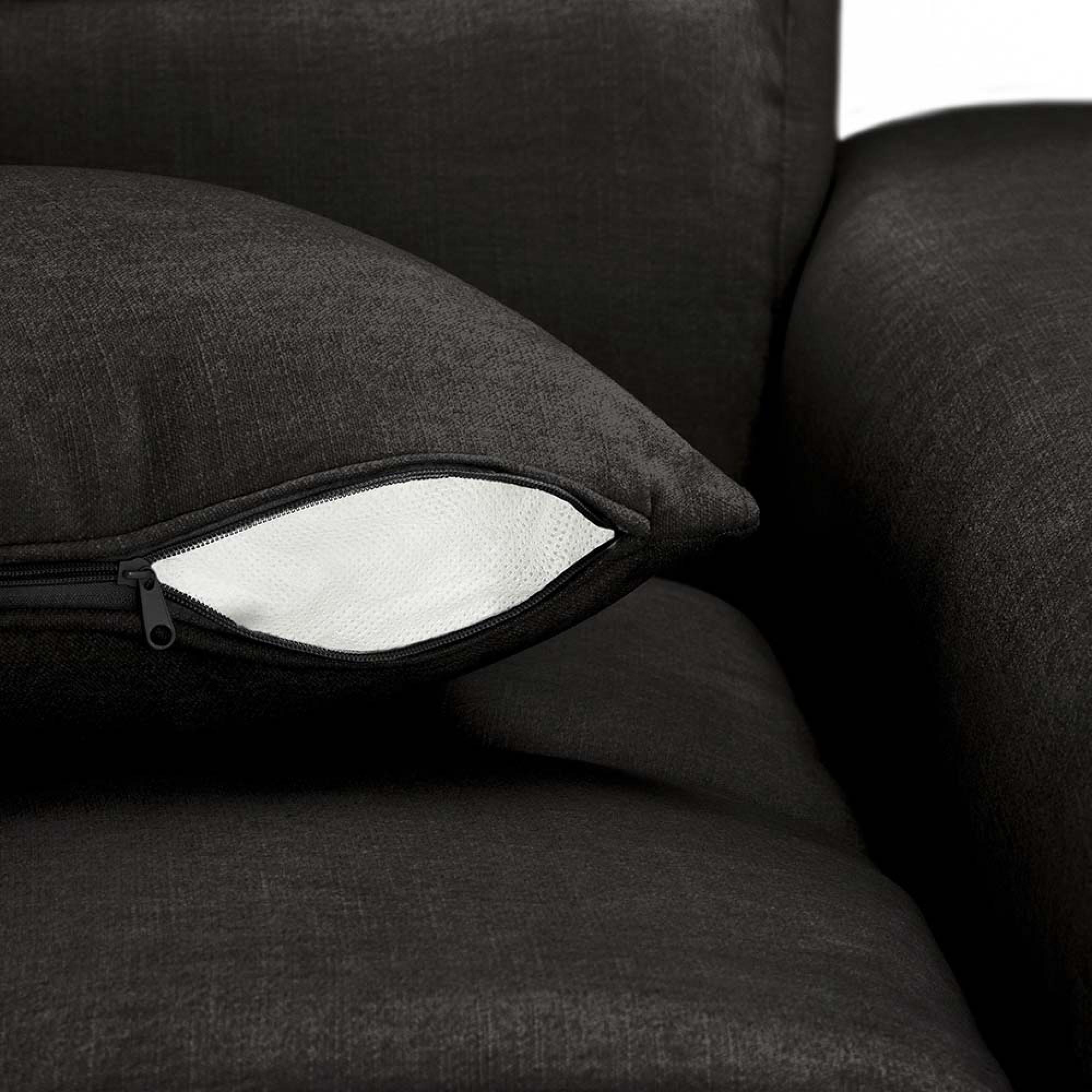 Jacob Corner Sofa - Black Fabric - LHF