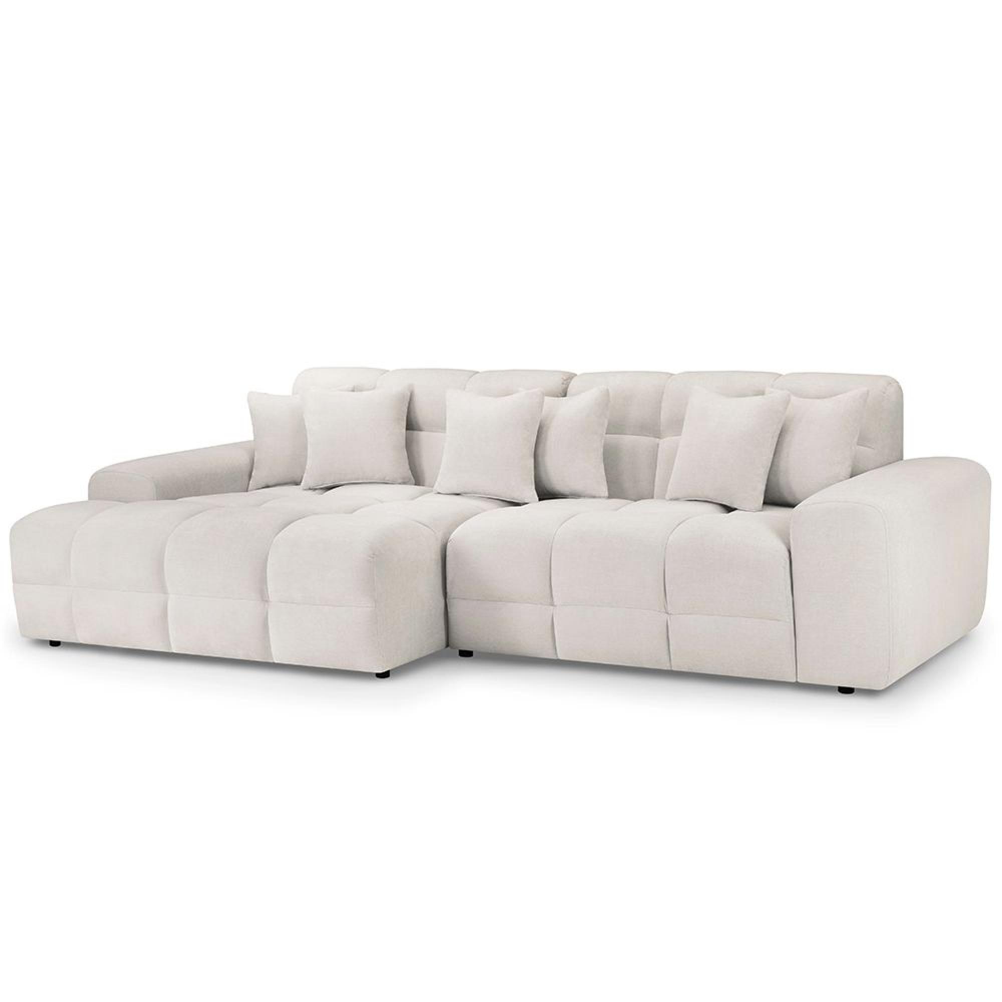 Jacob Corner Sofa - Cream Fabric - LHF