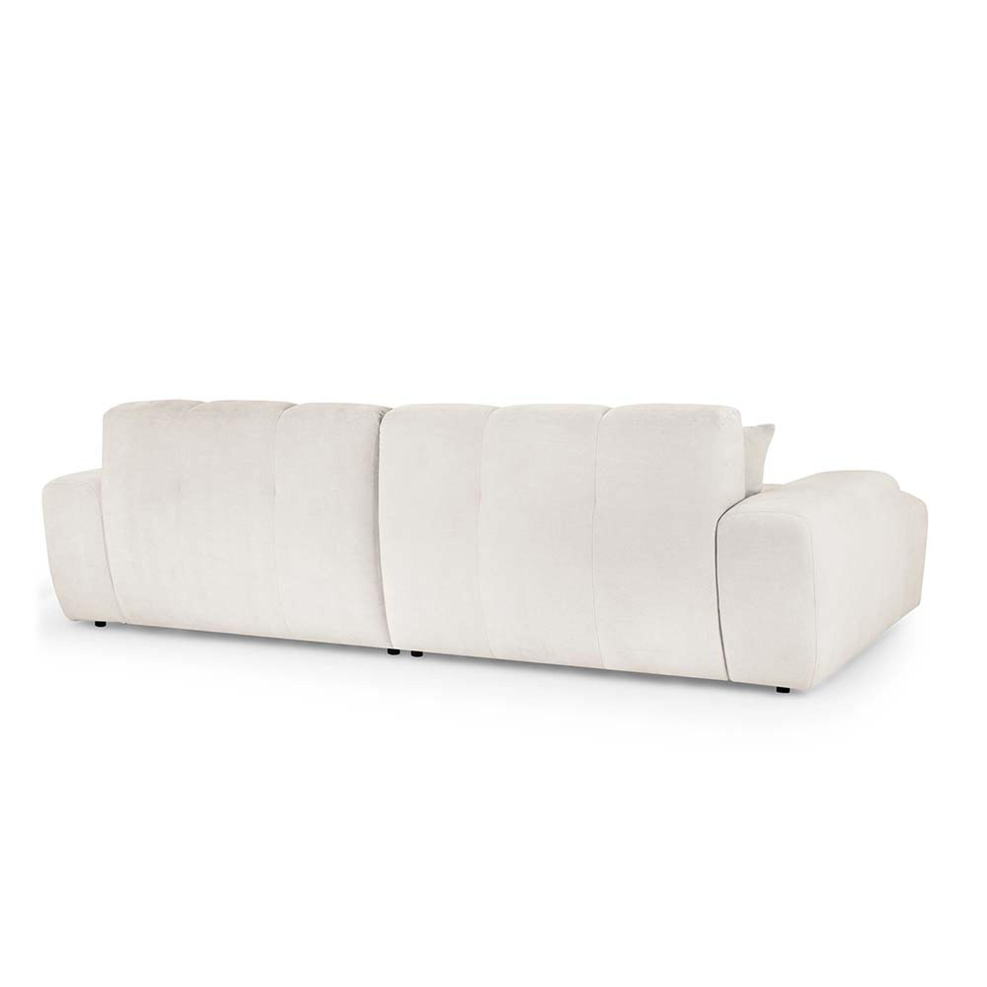 Jacob Corner Sofa - Cream Fabric - RHF