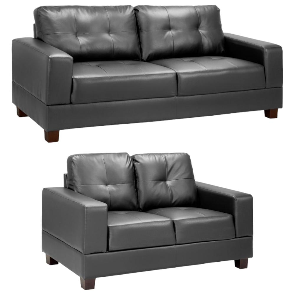 Jerry Sofa Set - Black - 3+2 Seater