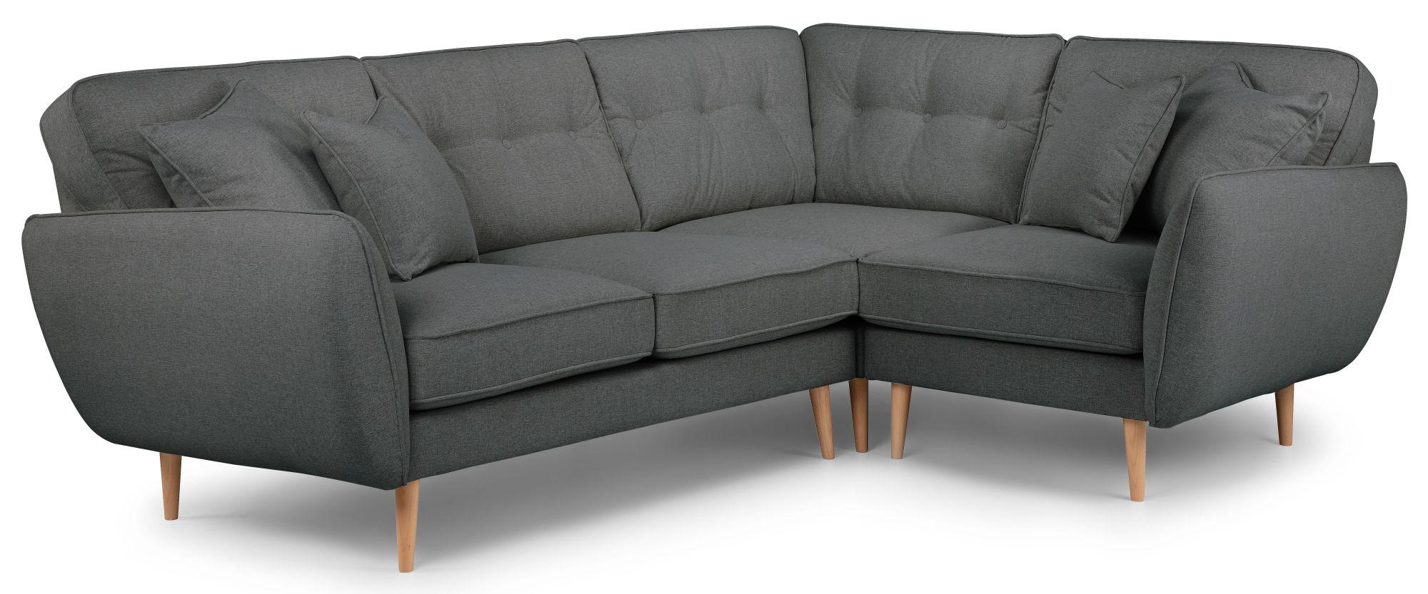 Kendal Charcoal Fabric 2 Corner 1 Sofa