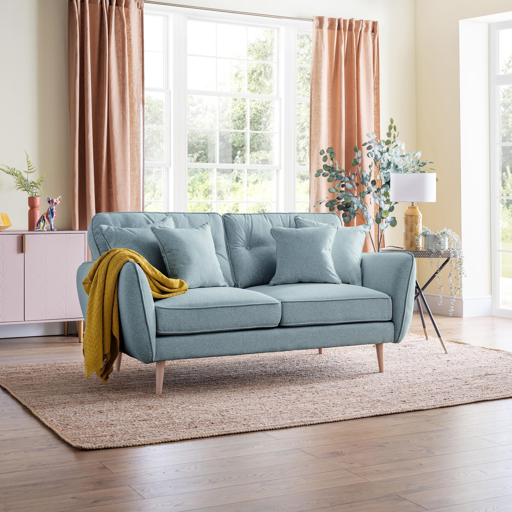 Kendal Lagoon Fabric 2 Seater Sofa