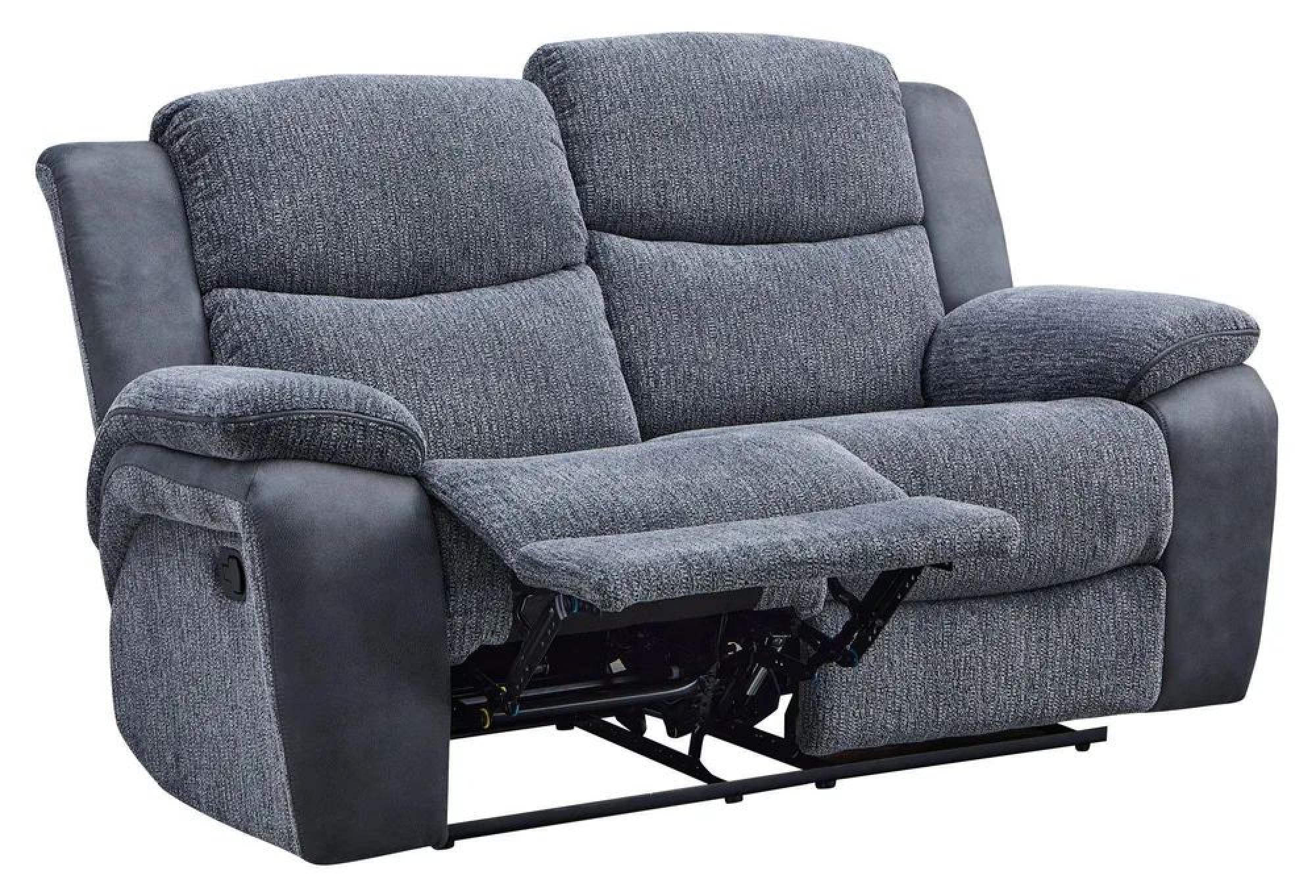 Legend Recliner Sofa - 2 Seater - Grey Fabric