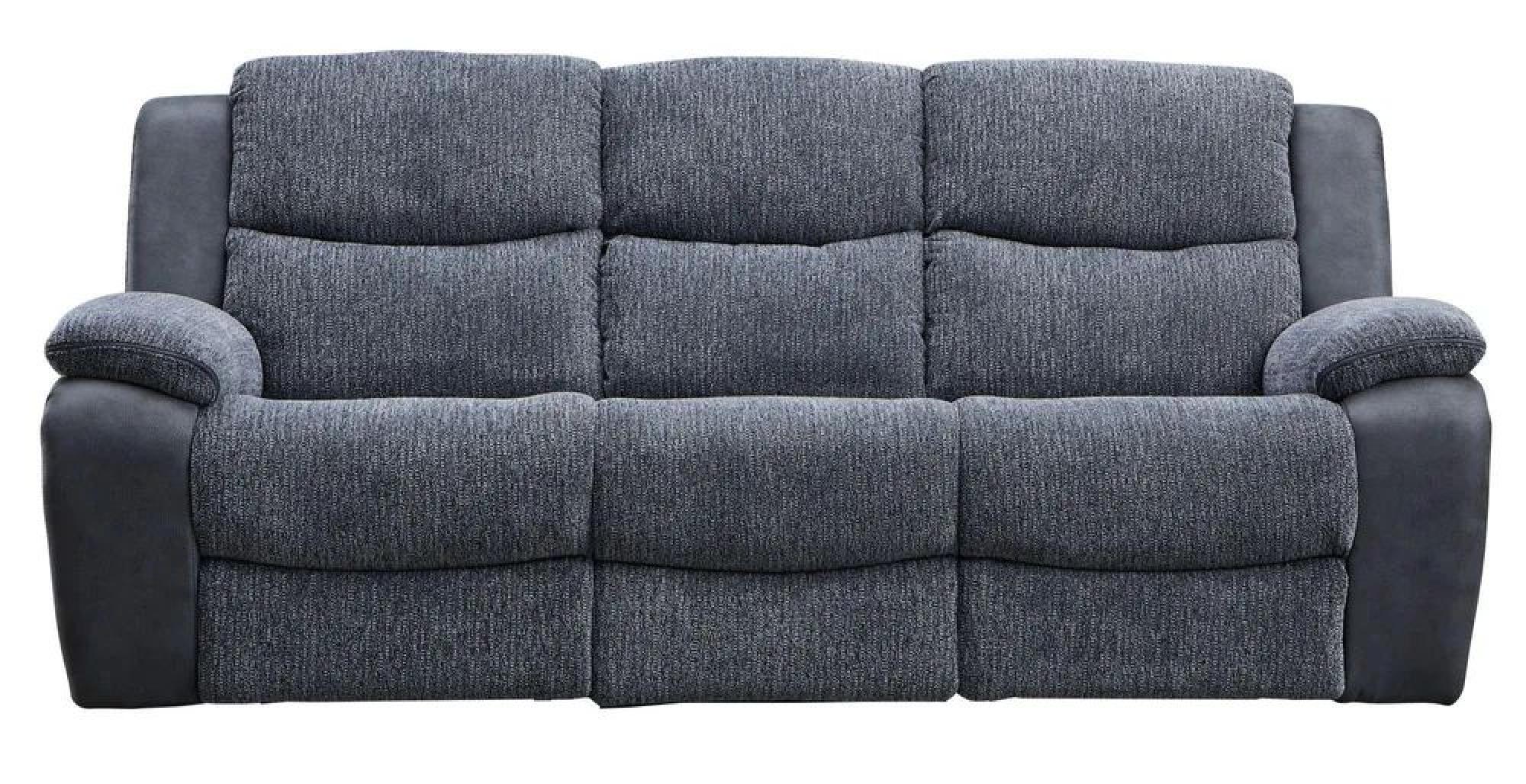 Legend Recliner Sofa - 3 Seater - Grey Fabric