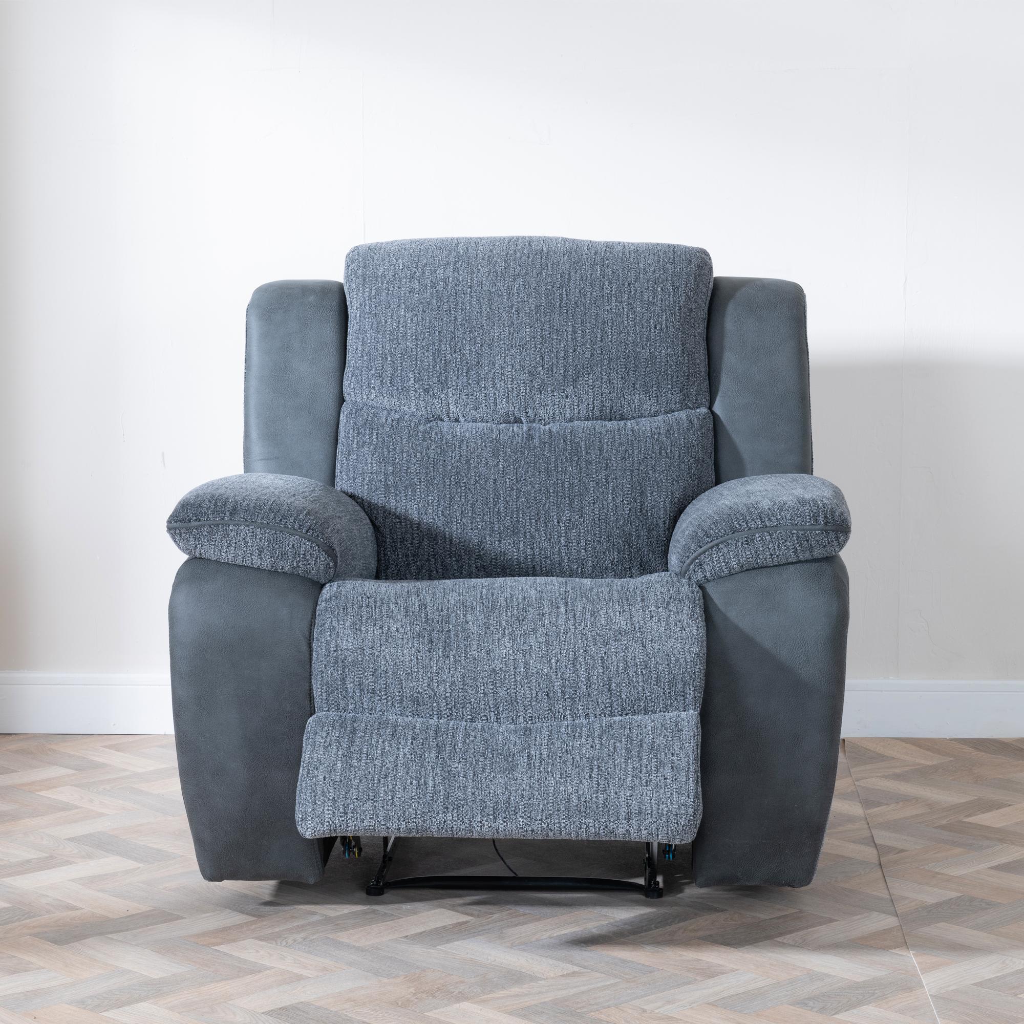 Legend Recliner Armchair - Grey Fabric