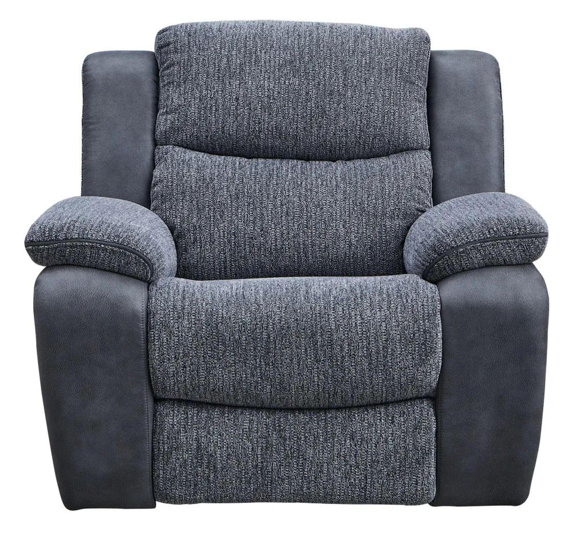Legend Recliner Armchair - Grey Fabric