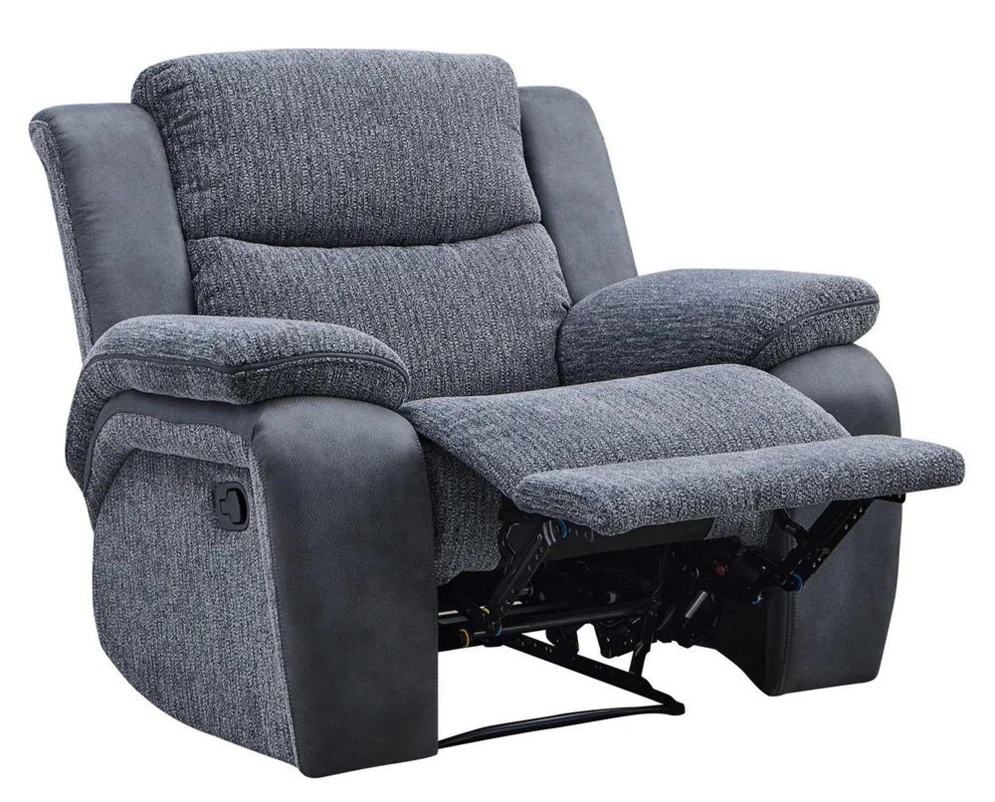 Legend Recliner Armchair - Grey Fabric
