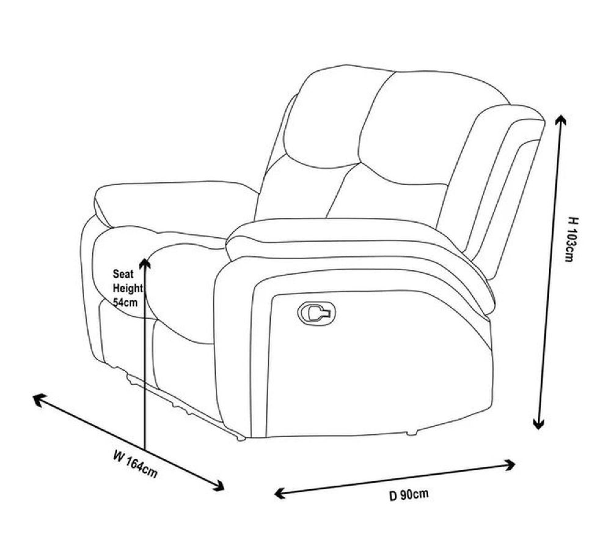 Legend Recliner Sofa Set - Grey Fabric