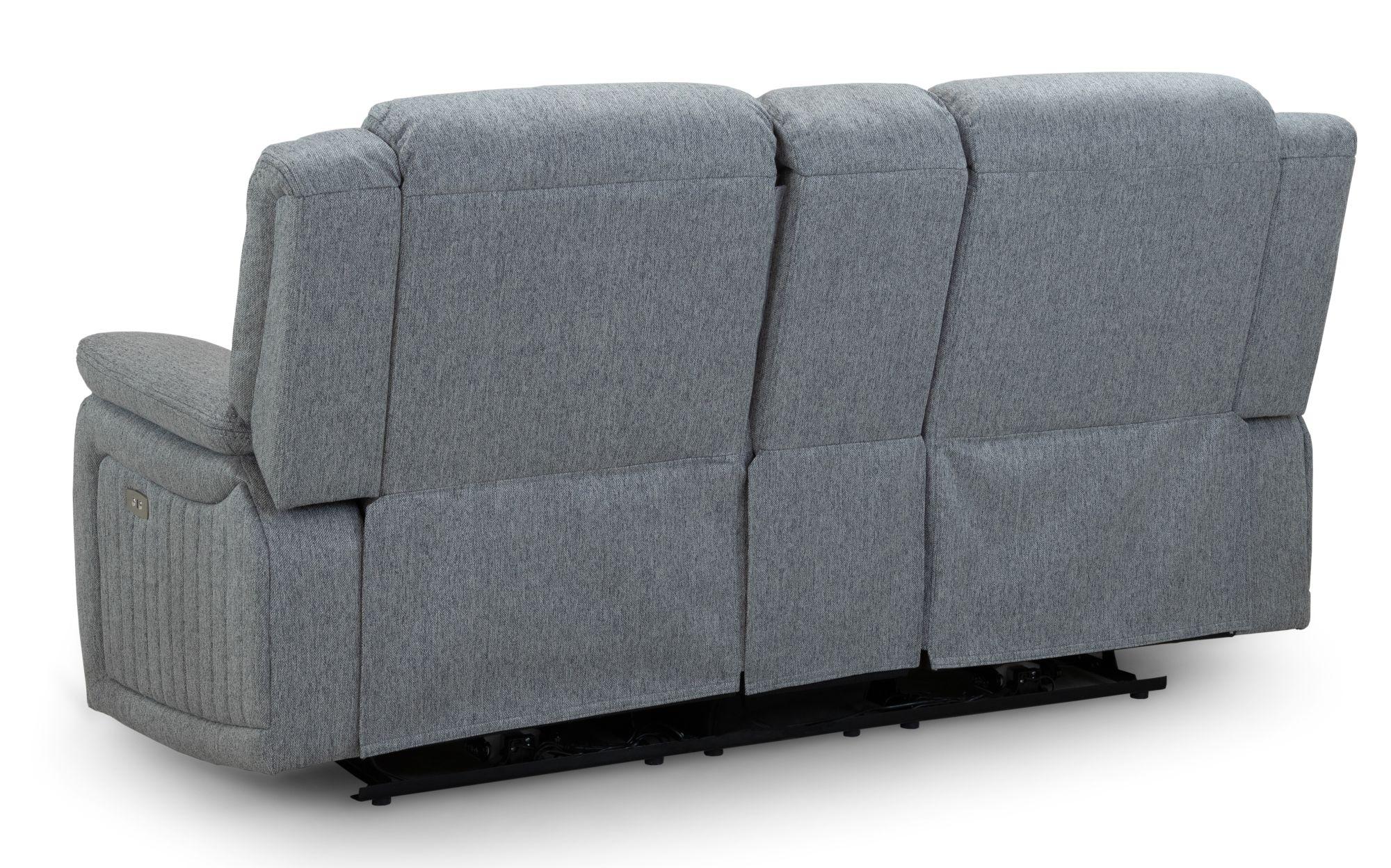 Linden Recliner Sofa - Grey Fabric - 2 Seater