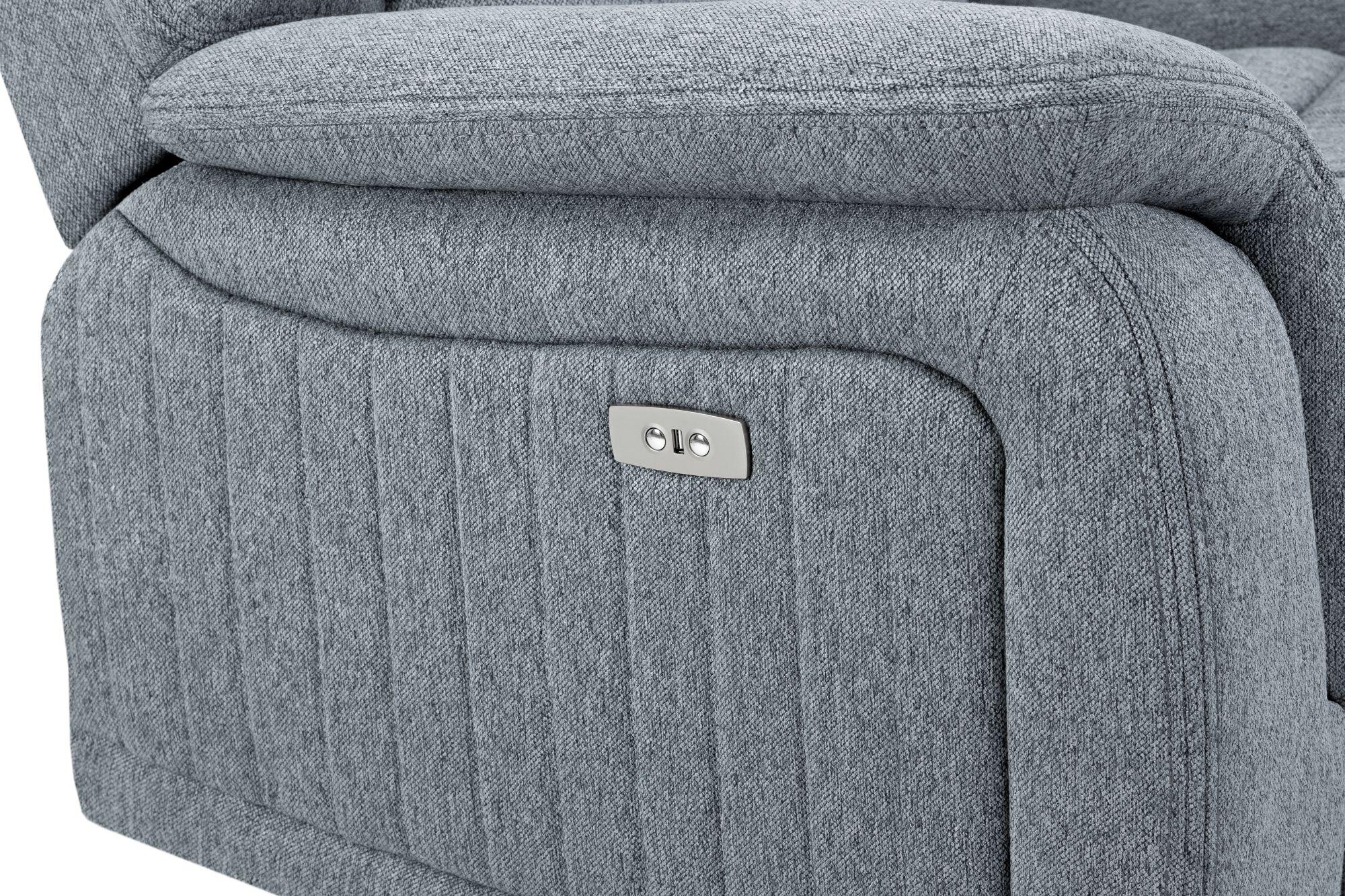 Linden Recliner Armchair - Grey Fabric