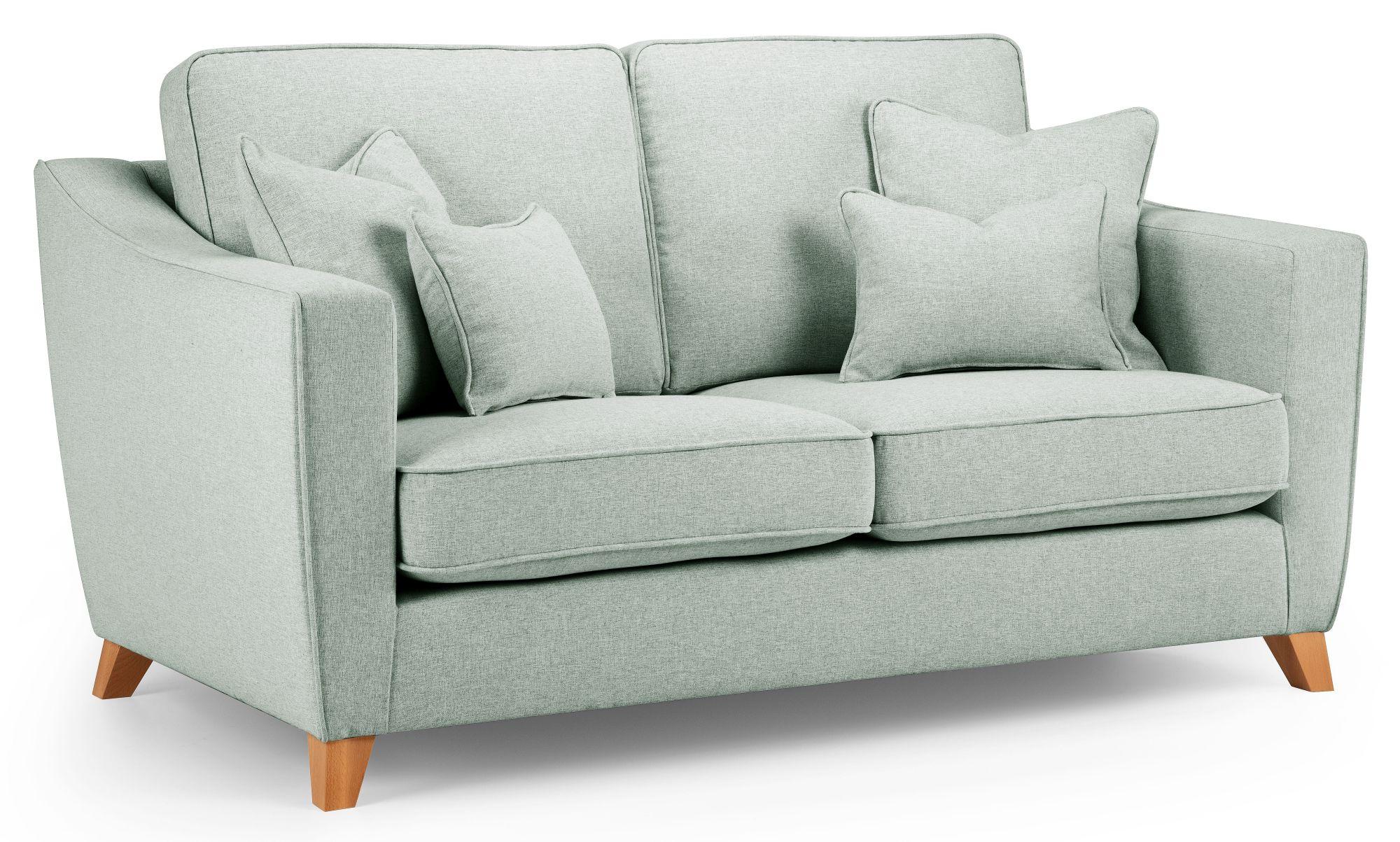 Linnet Aqua Fabric 2 Seater Sofa