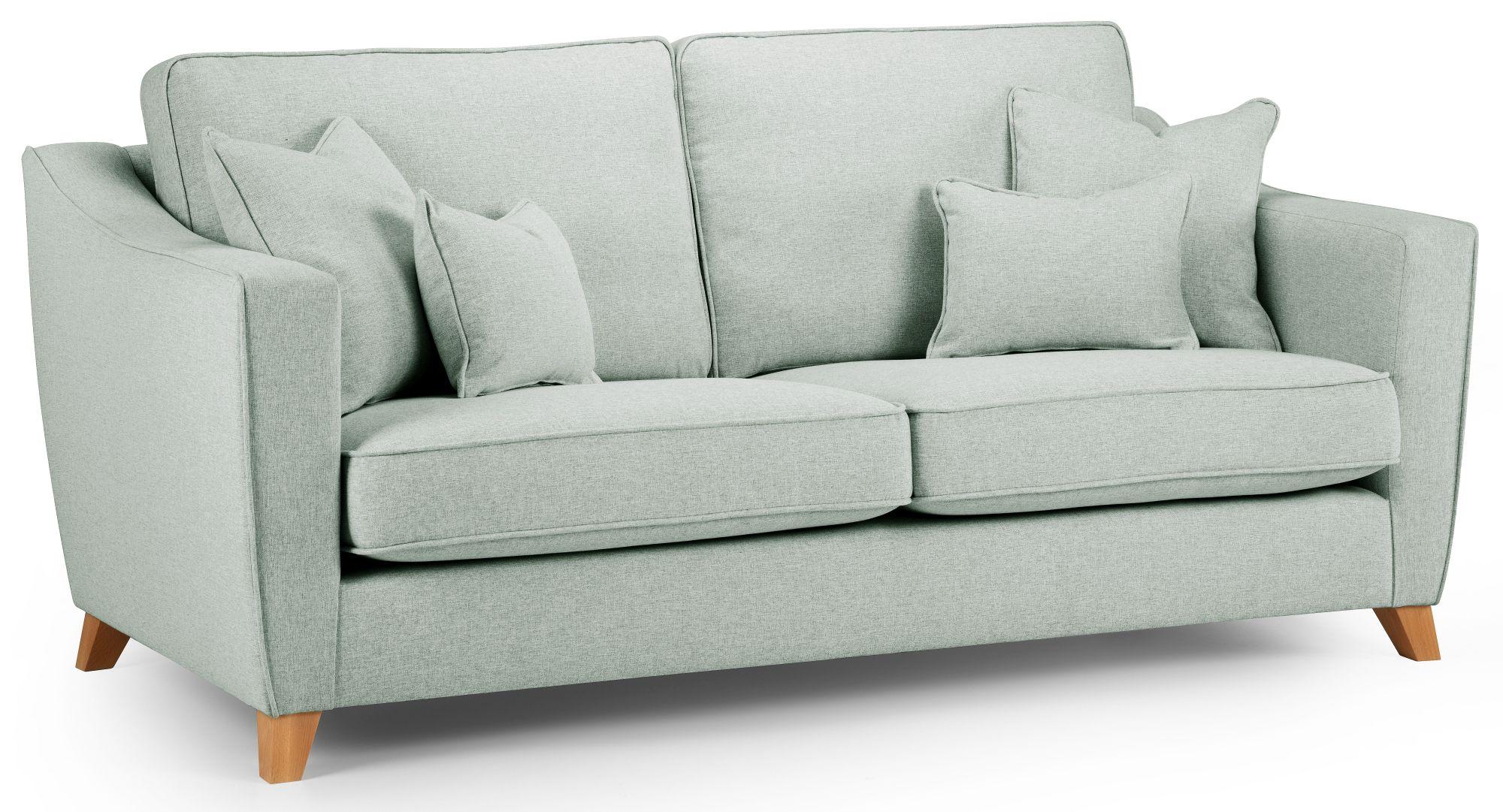 Linnet Aqua Fabric 2.5 Seater Sofa