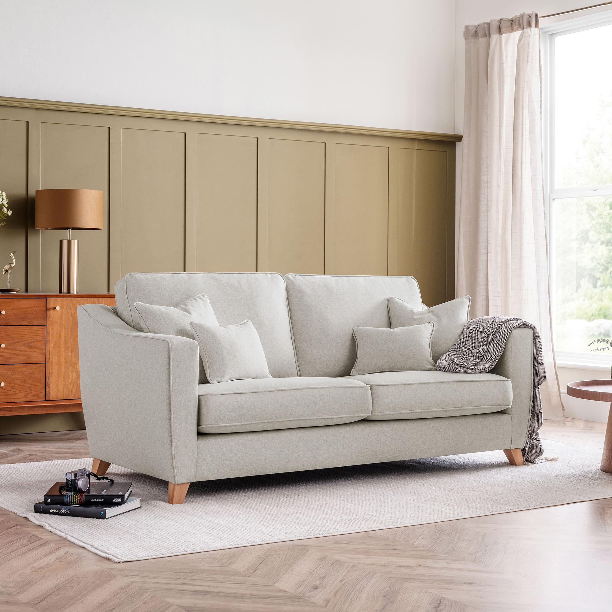 Linnet Clay Fabric 3 Seater Sofa