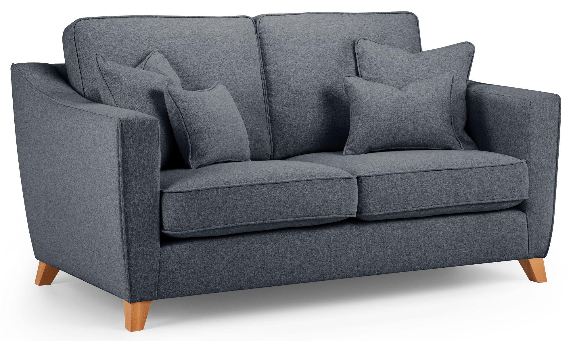 Linnet Denim Fabric 2 Seater Sofa