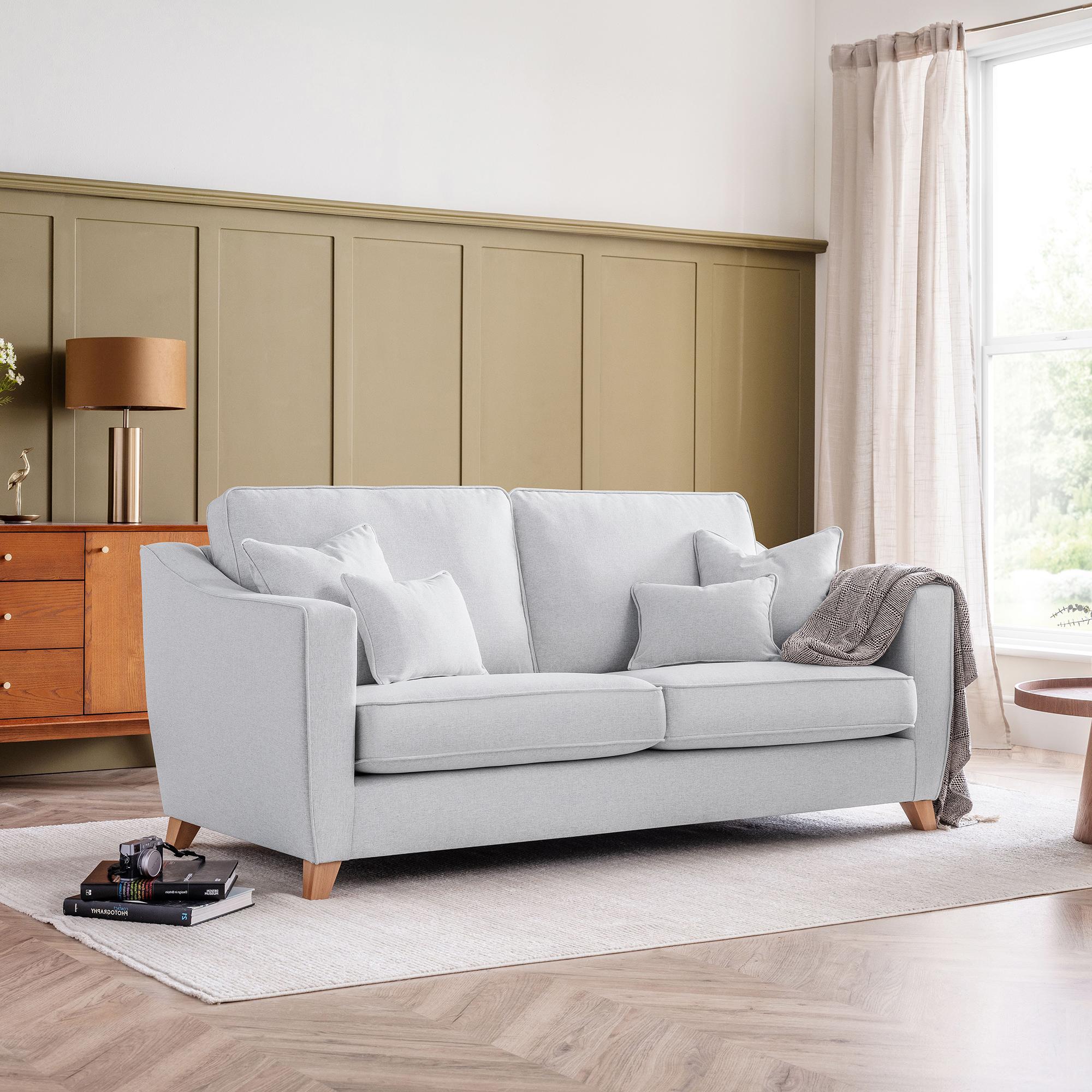 Linnet Dove Grey Fabric 2.5 Seater Sofa