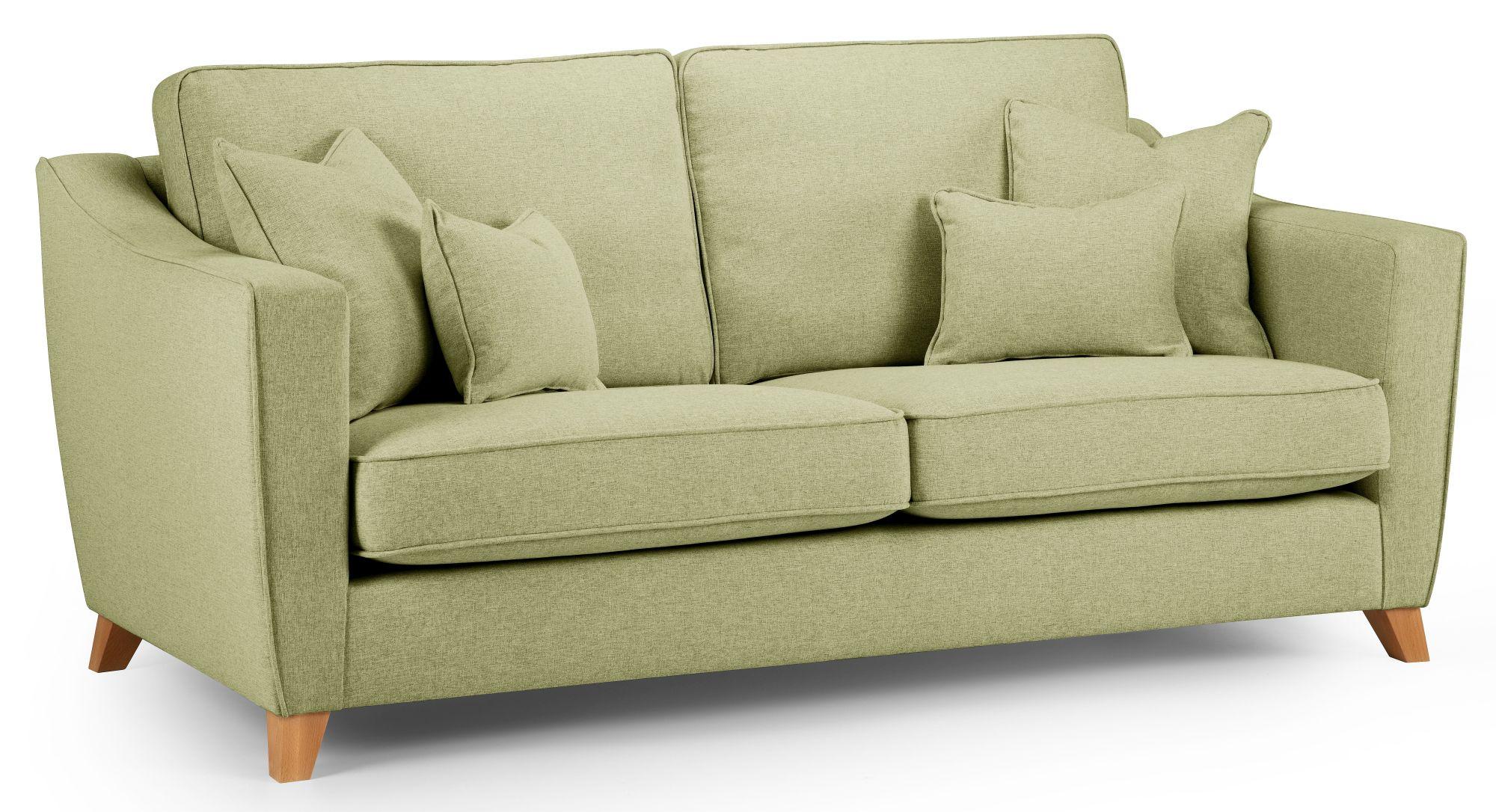 Linnet Sage Fabric 3 Seater Sofa