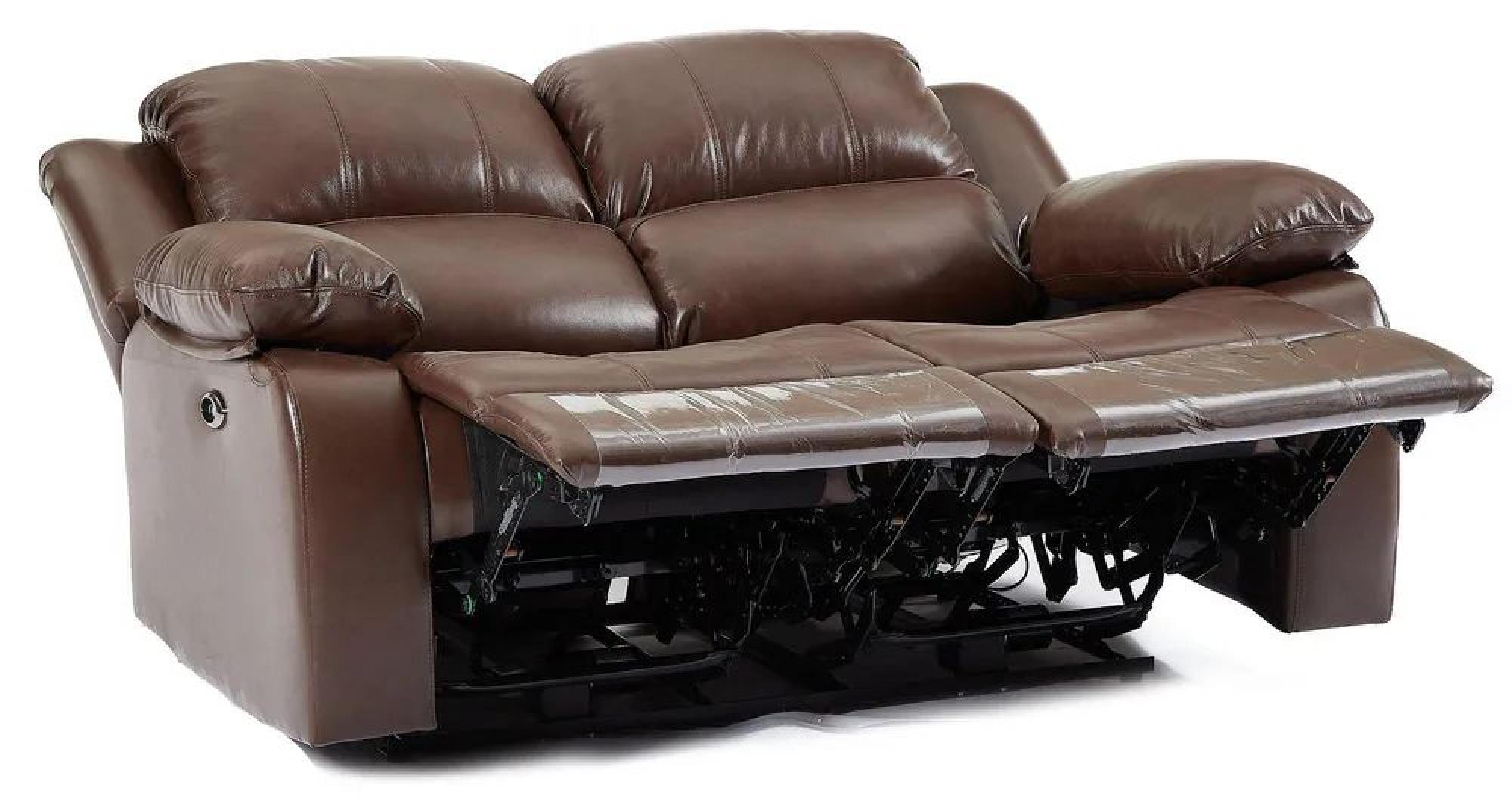 London Recliner Sofa - 2 Seater - Brown Leather