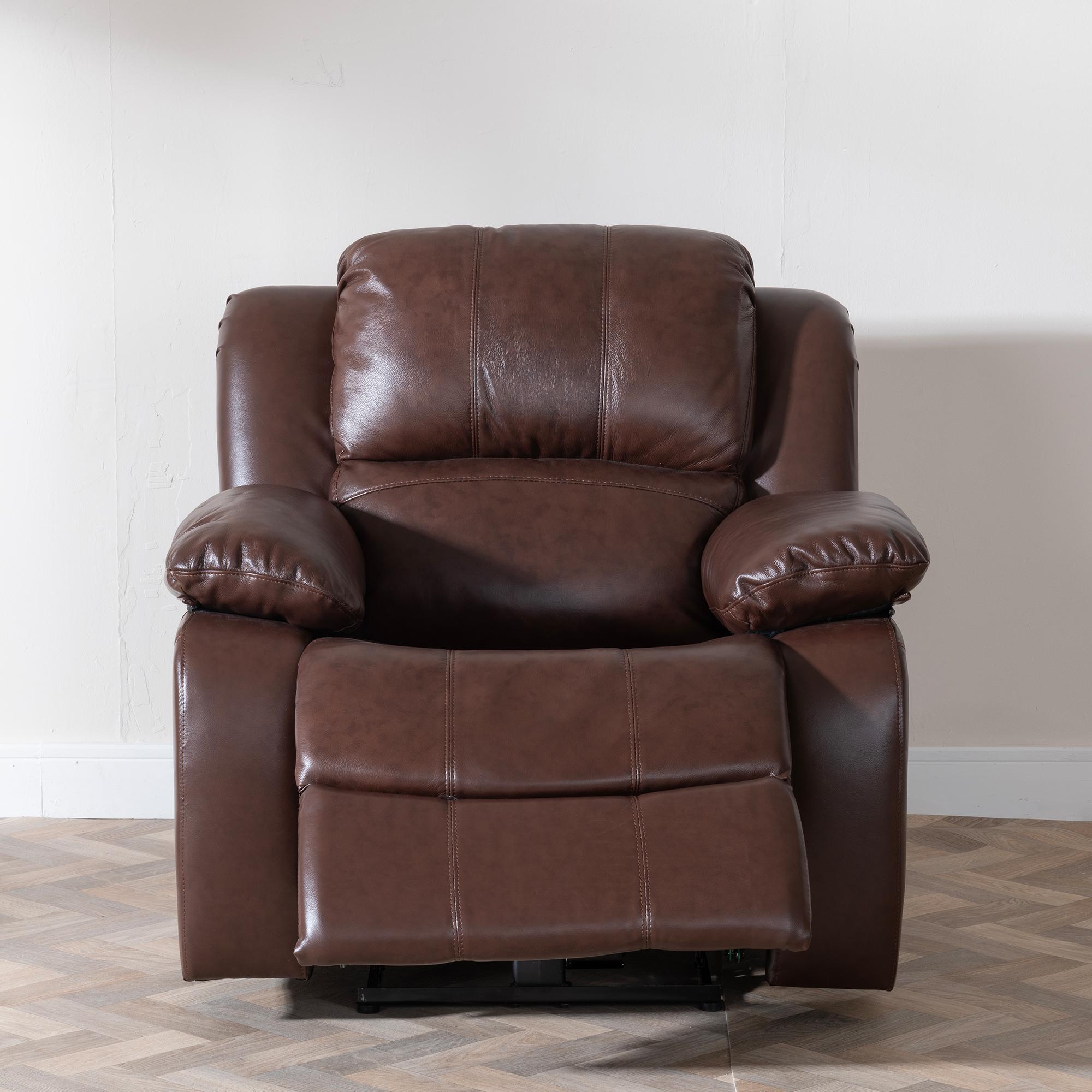 London Recliner Armchair - Brown Leather