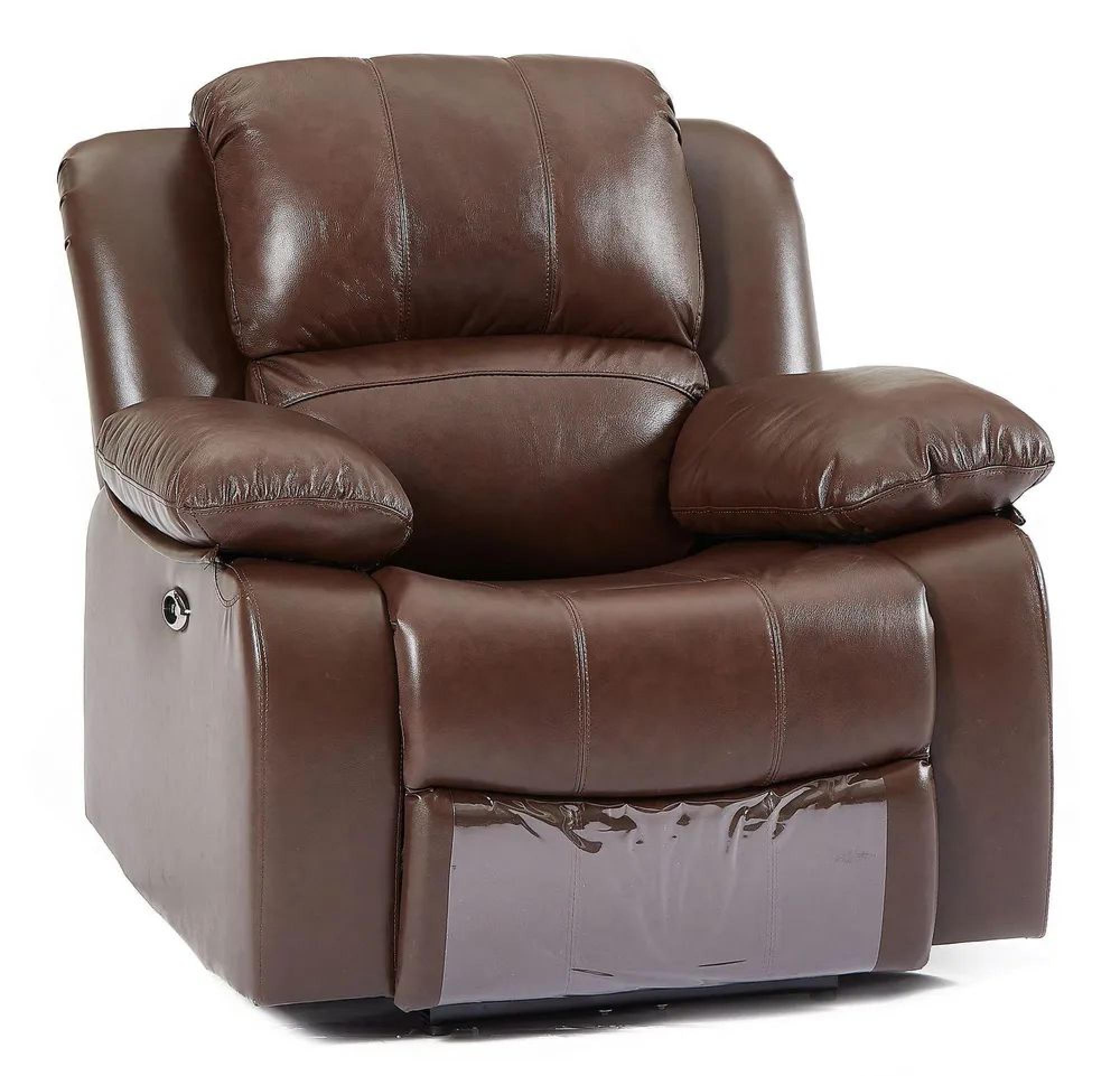 London Recliner Armchair - Brown Leather