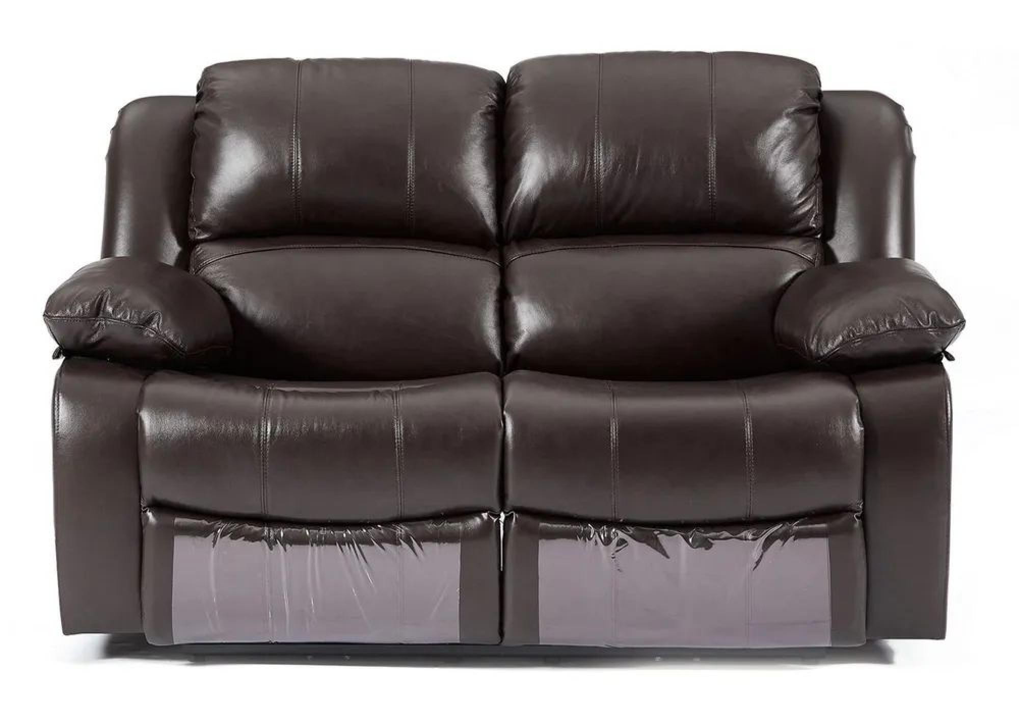 London Recliner Sofa - 2 Seater - Burgundy Leather