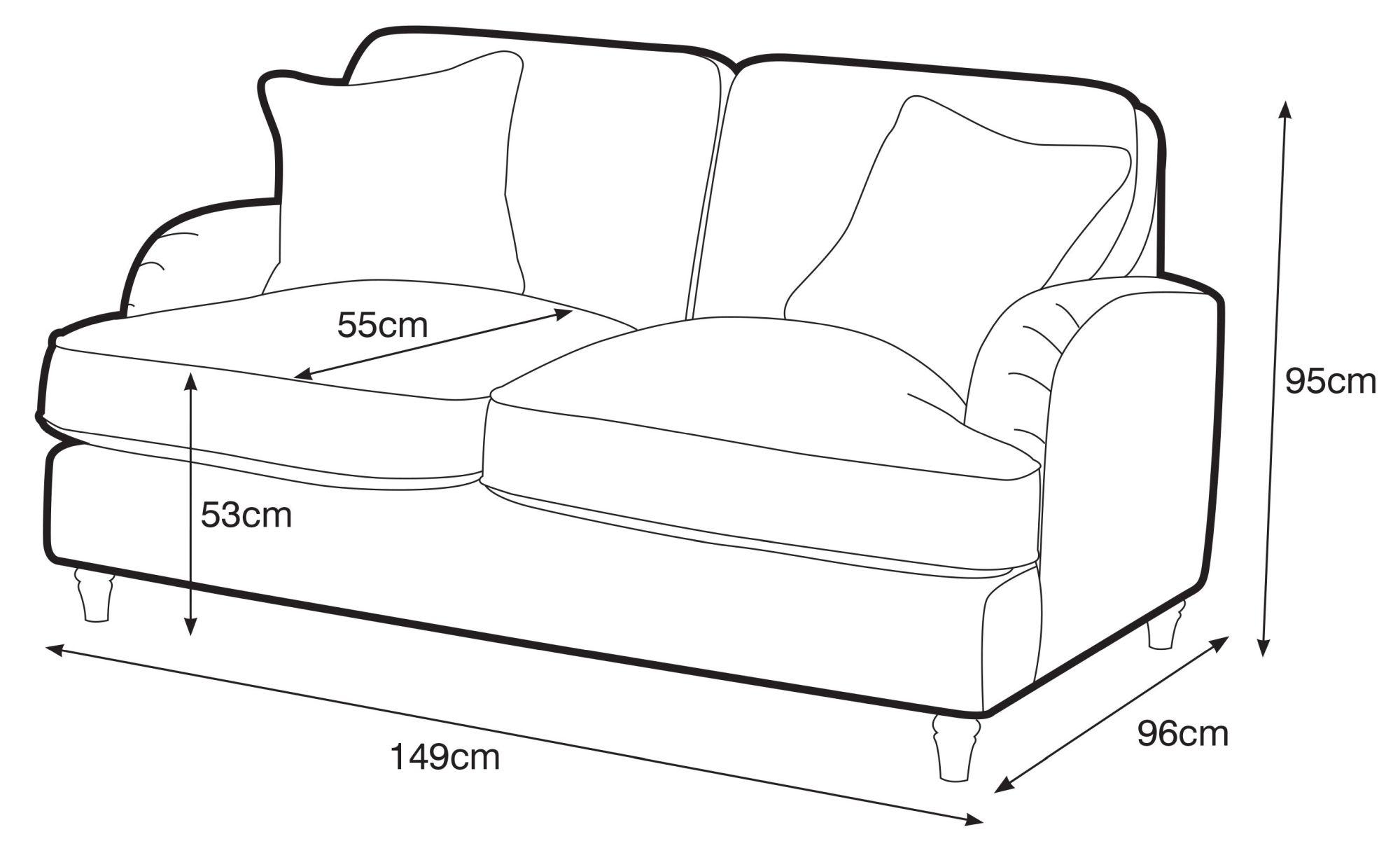 Manhattan Apricot Fabric 2 Seater Sofa