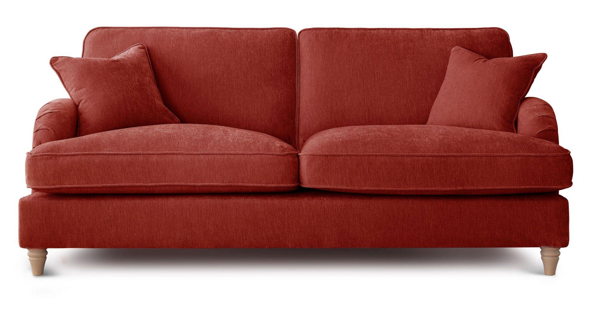 Manhattan Apricot Fabric 3 Seater Sofa