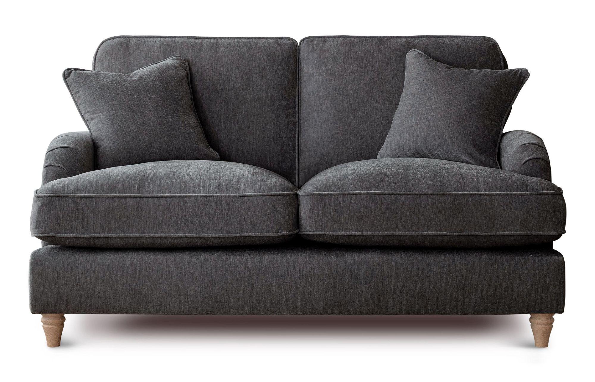 Manhattan Charcoal Fabric 2 Seater Sofa