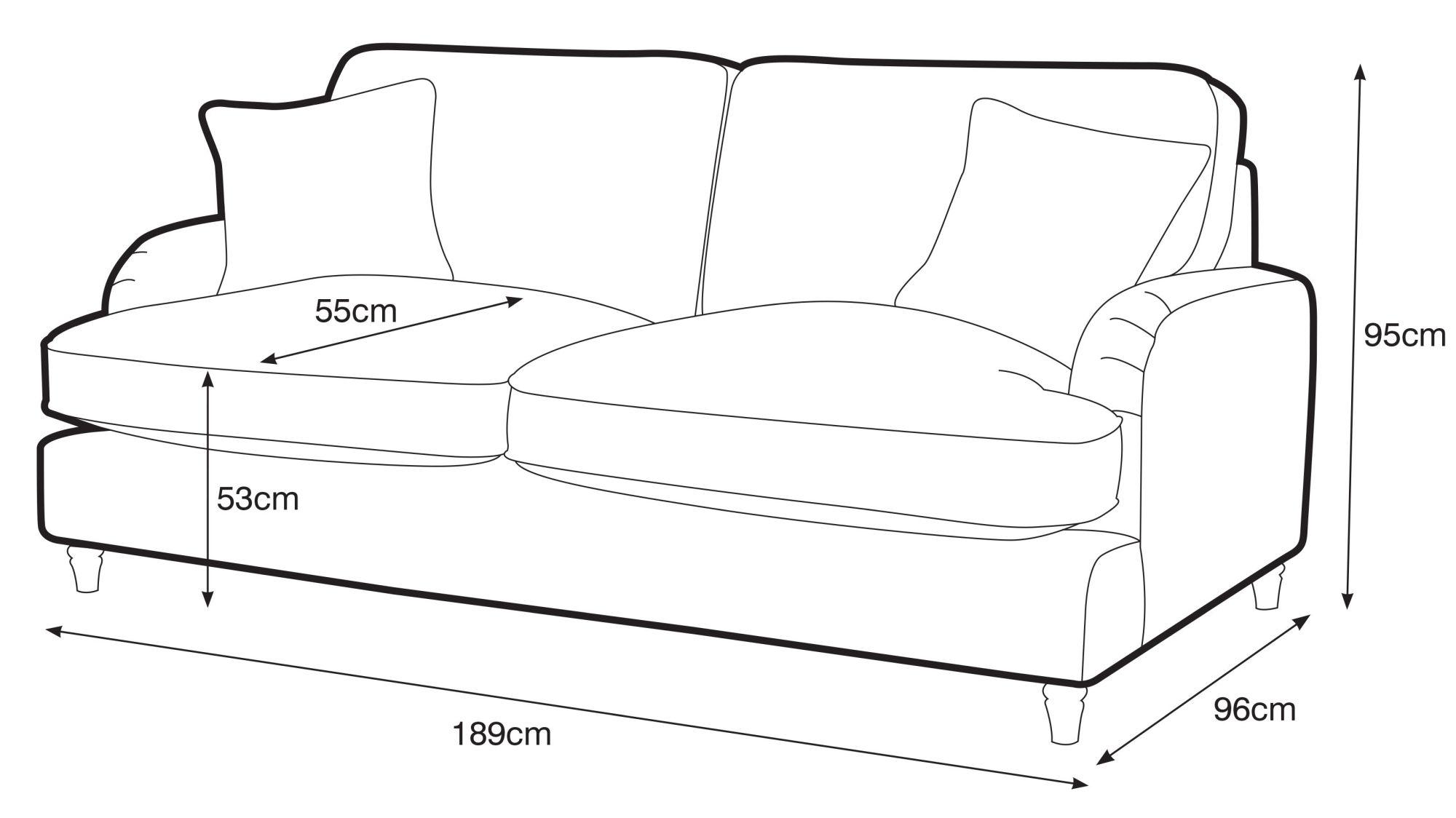 Manhattan Emerald Fabric 3 Seater Sofa