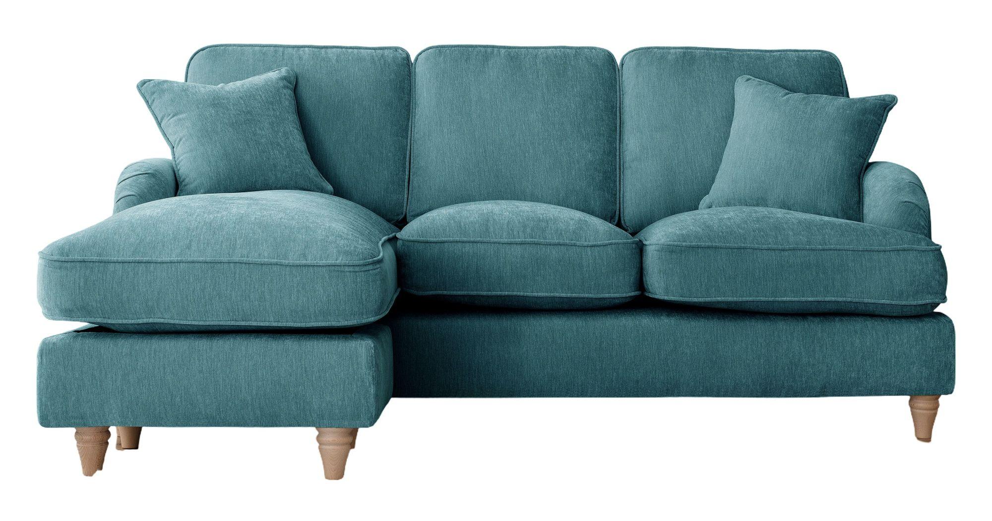 Manhattan Emerald Fabric Chaise Corner Sofa - LHF