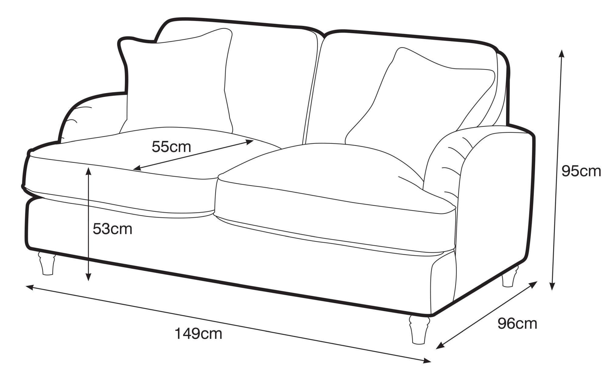 Manhattan Ice Fabric 2 Seater Sofa