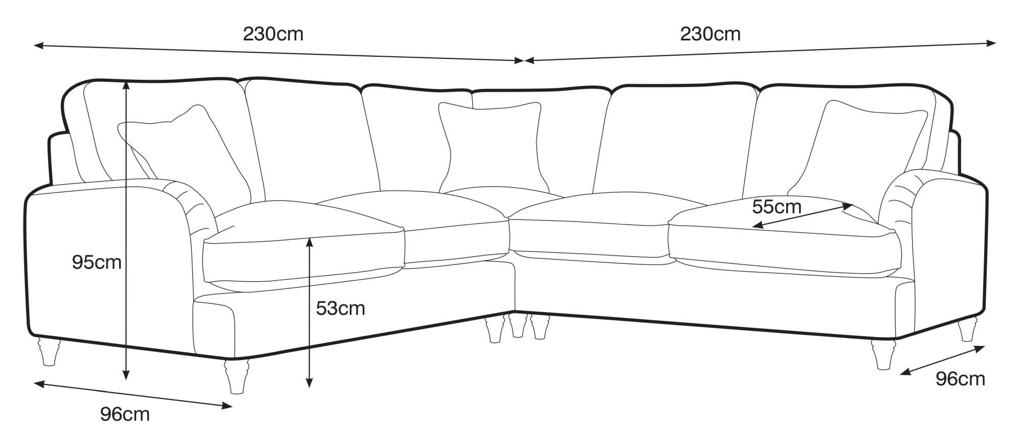 Manhattan Putty Fabric 2 Corner 2 Sofa