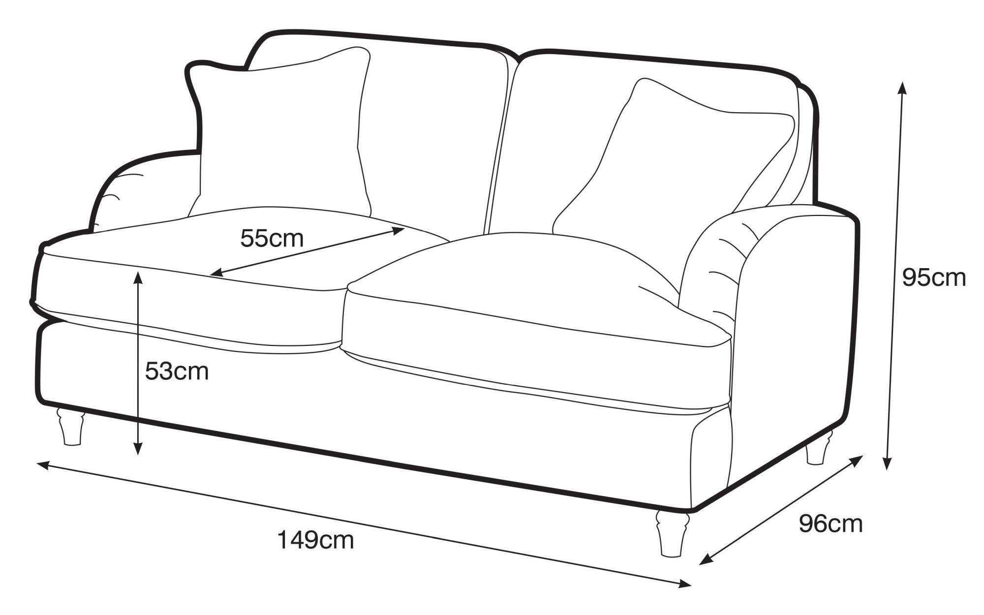 Manhattan Putty Fabric 2 Seater Sofa