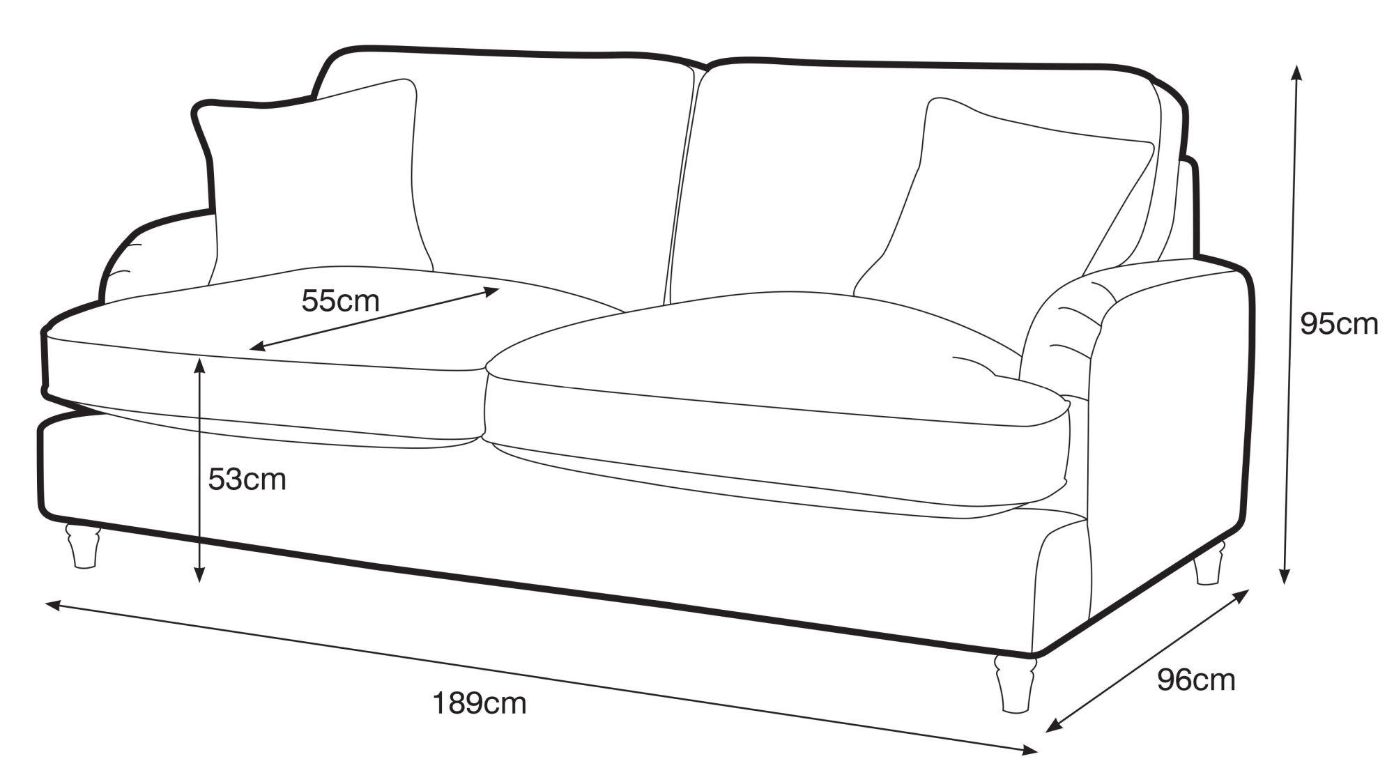 Manhattan Putty Fabric 3 Seater Sofa