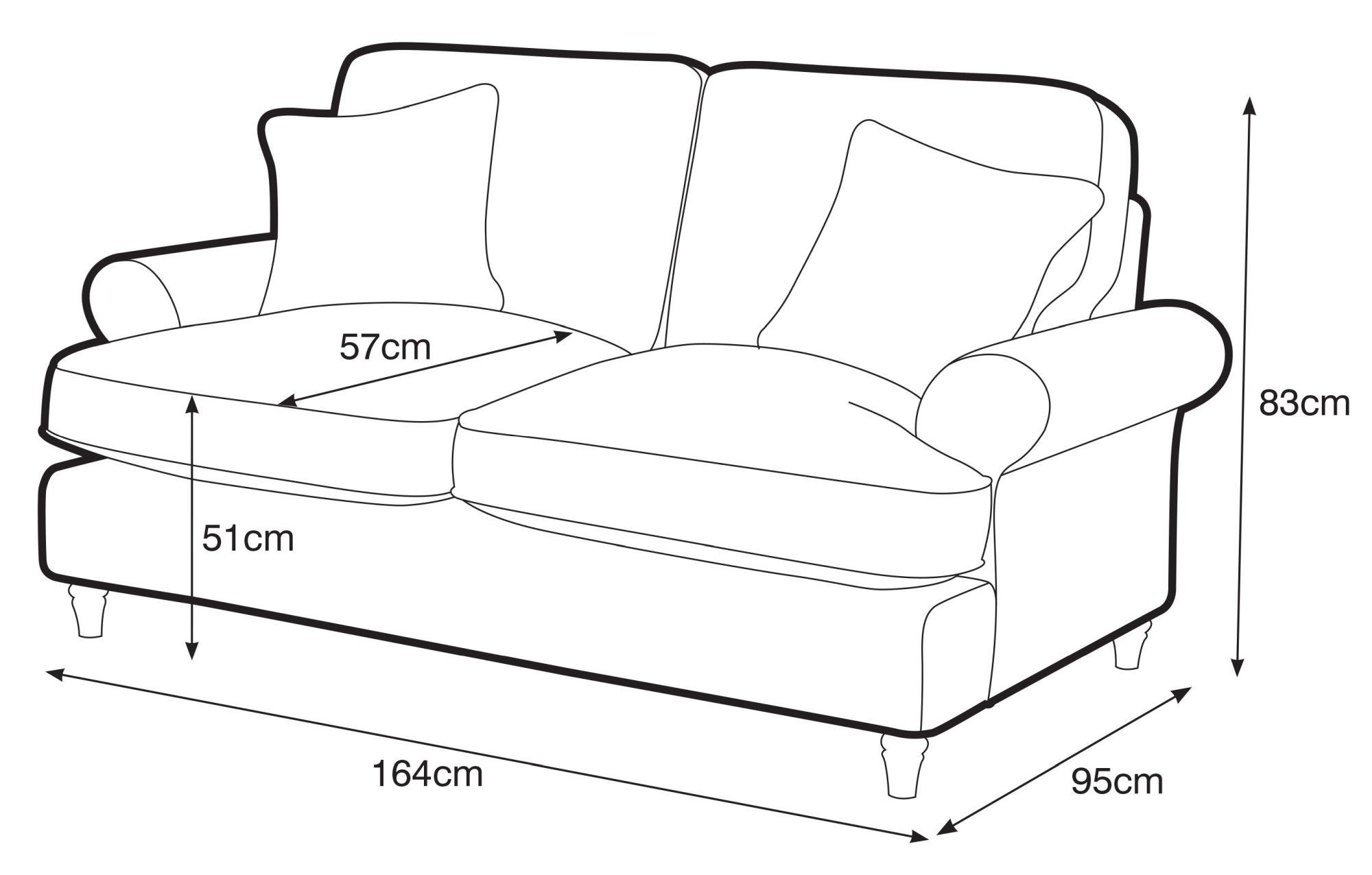Marigot Apricot Fabric 2 Seater Sofa