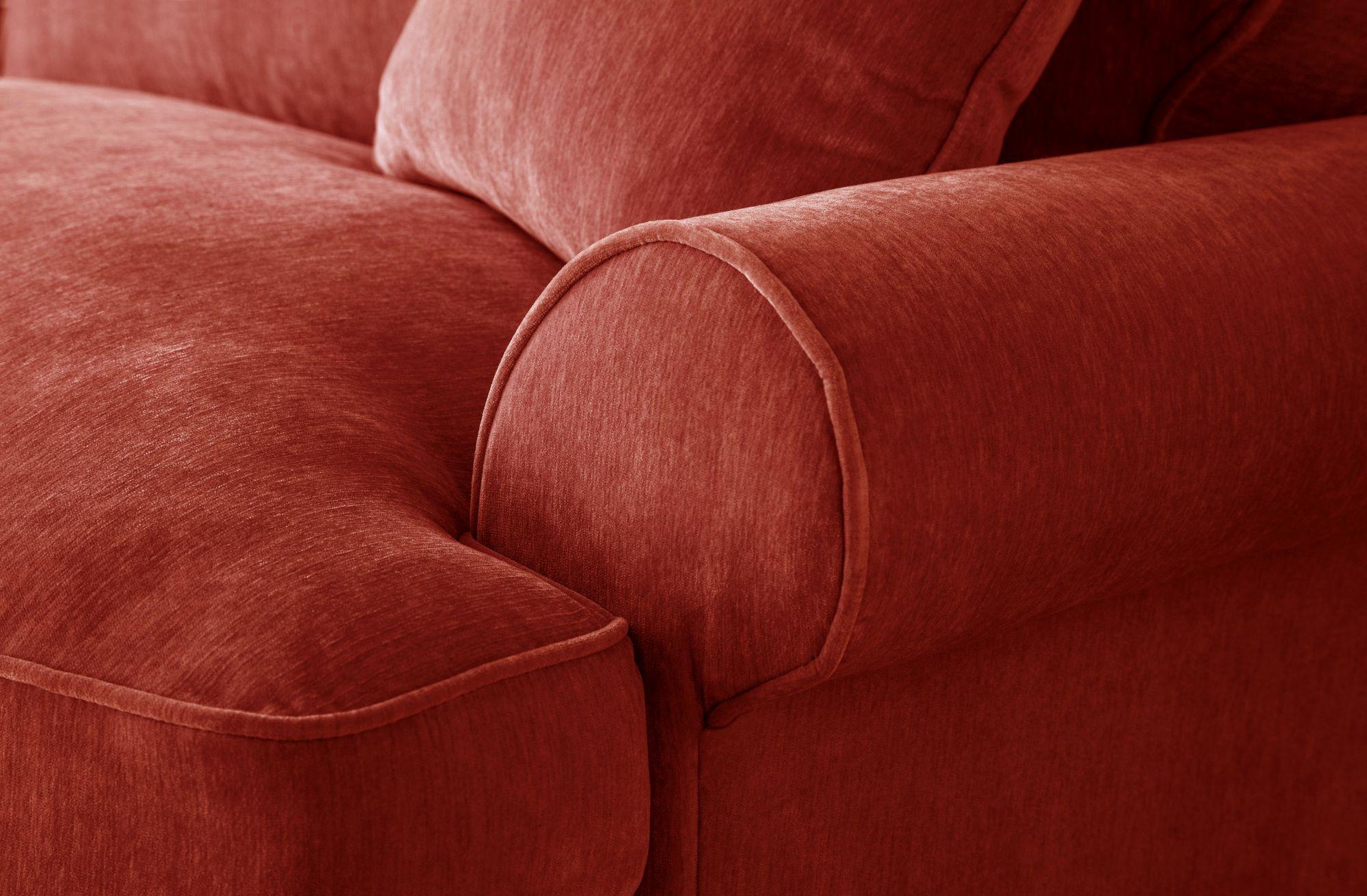 Marigot Apricot Fabric 3 Seater Sofa