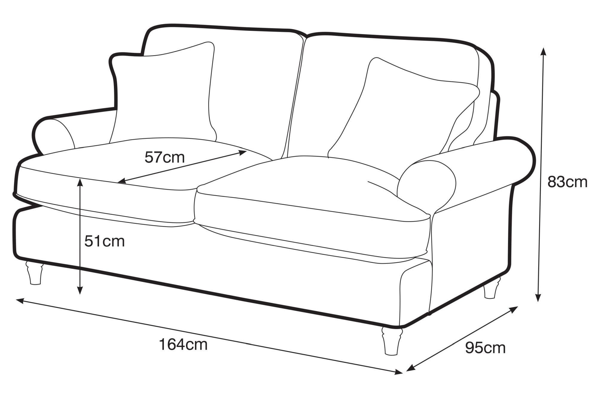 Marigot Charcoal Fabric 2 Seater Sofa