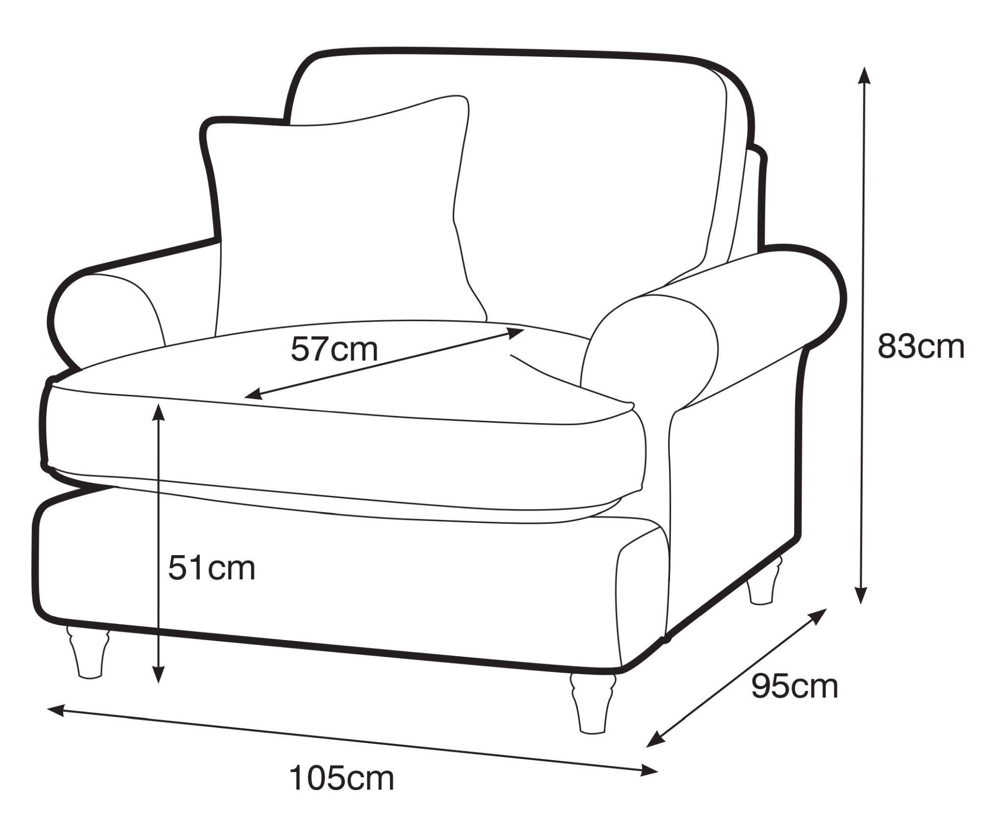 Marigot Charcoal Fabric Armchair