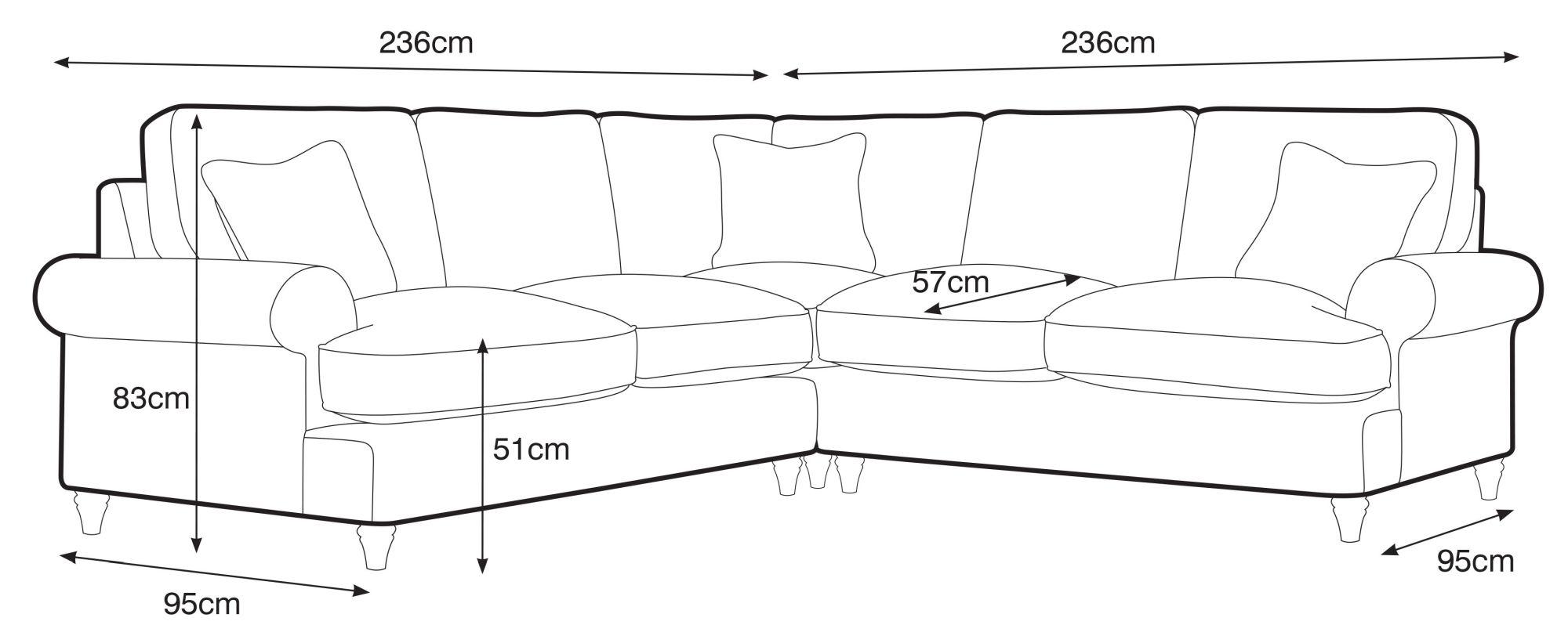 Marigot Emerald Fabric 2 Corner 2 Sofa