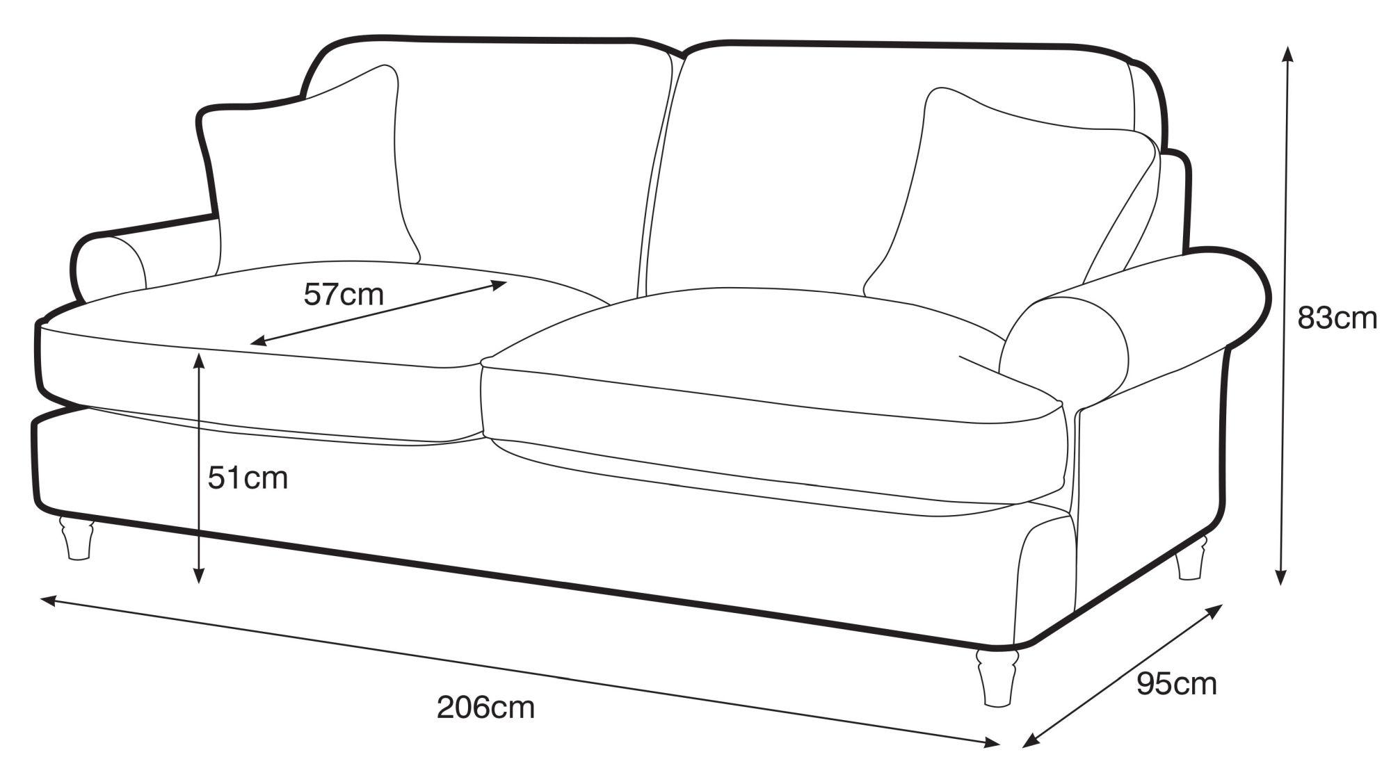 Marigot Ice Fabric 3 Seater Sofa