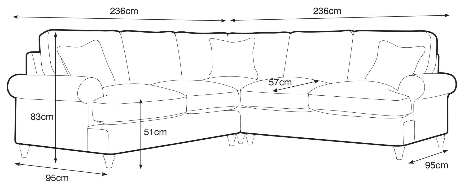 Marigot Navy Fabric 2 Corner 2 Sofa