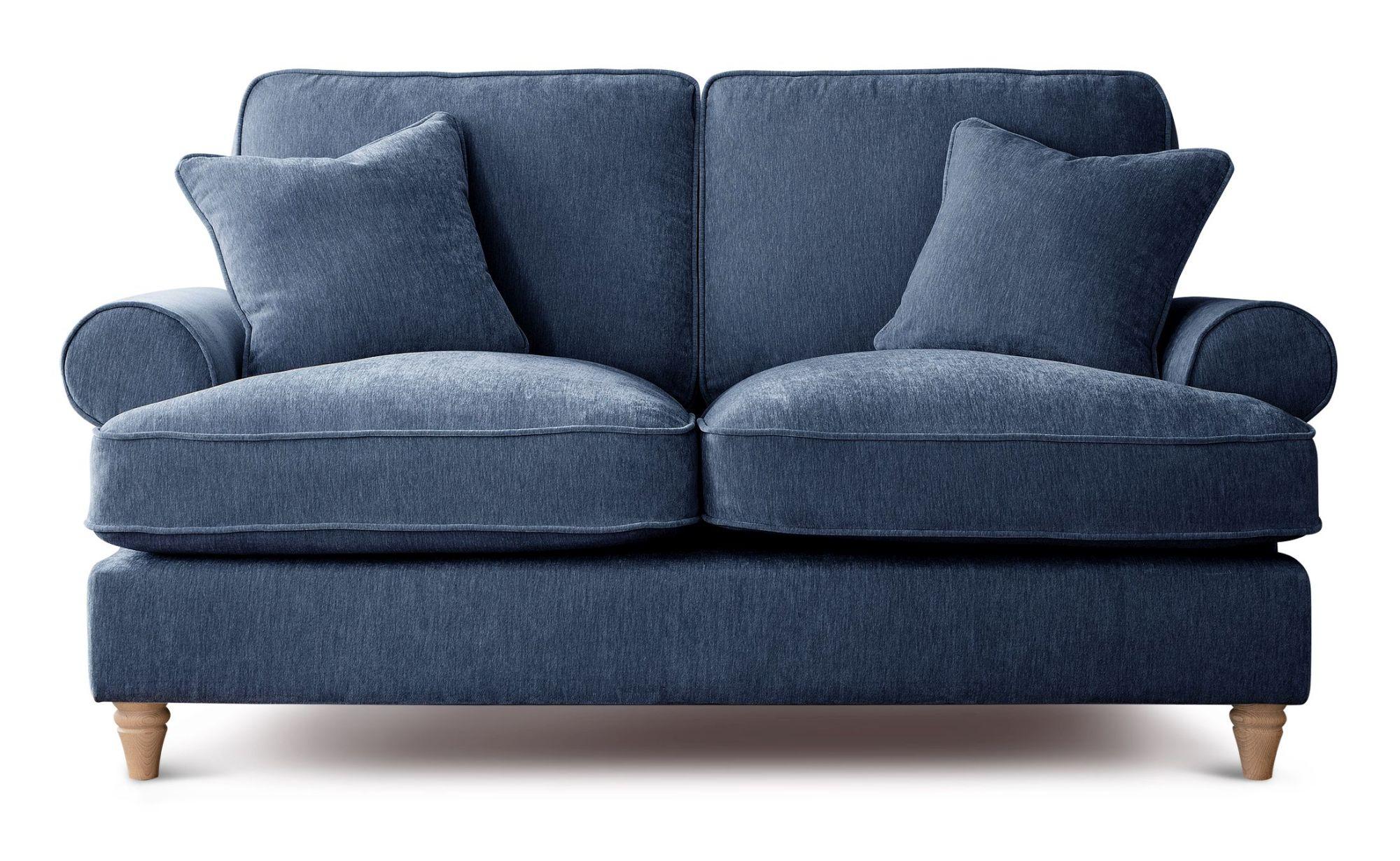 Marigot Navy Fabric 2 Seater Sofa