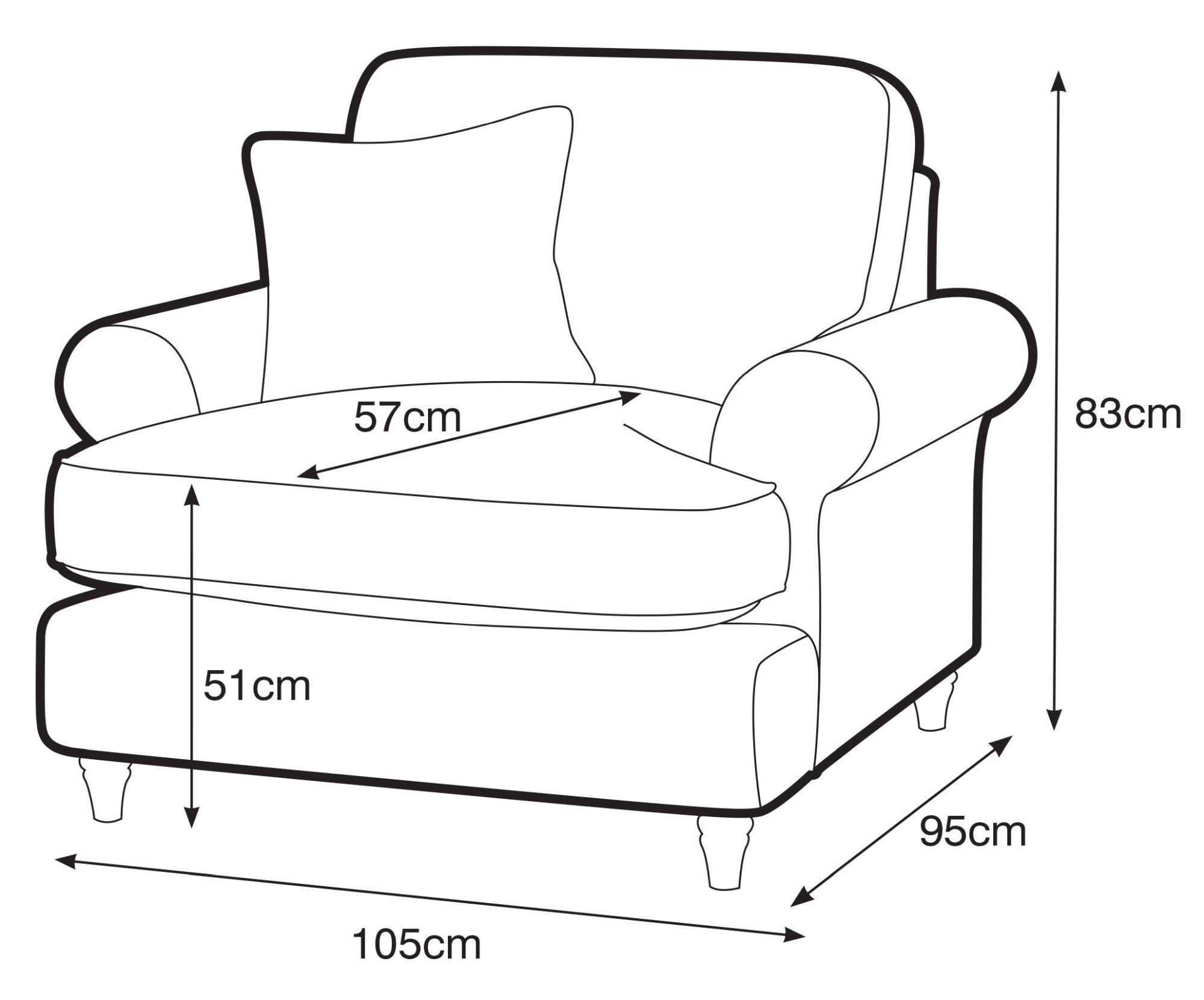 Marigot Navy Fabric Armchair