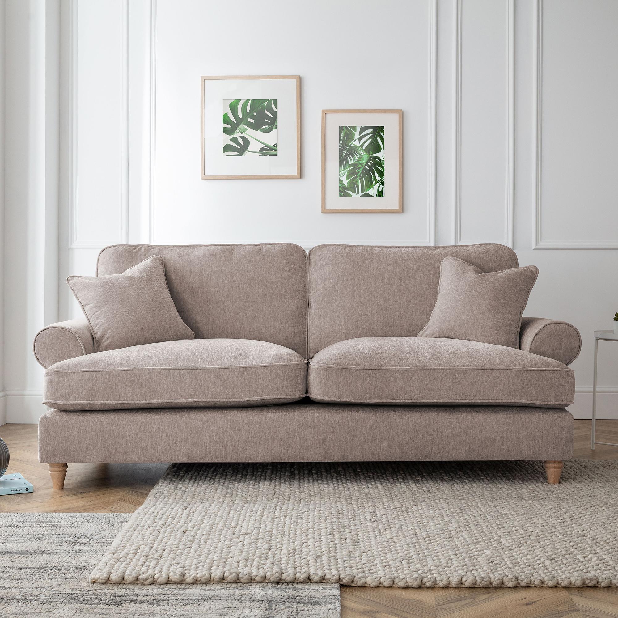 Marigot Putty Fabric 3 Seater Sofa