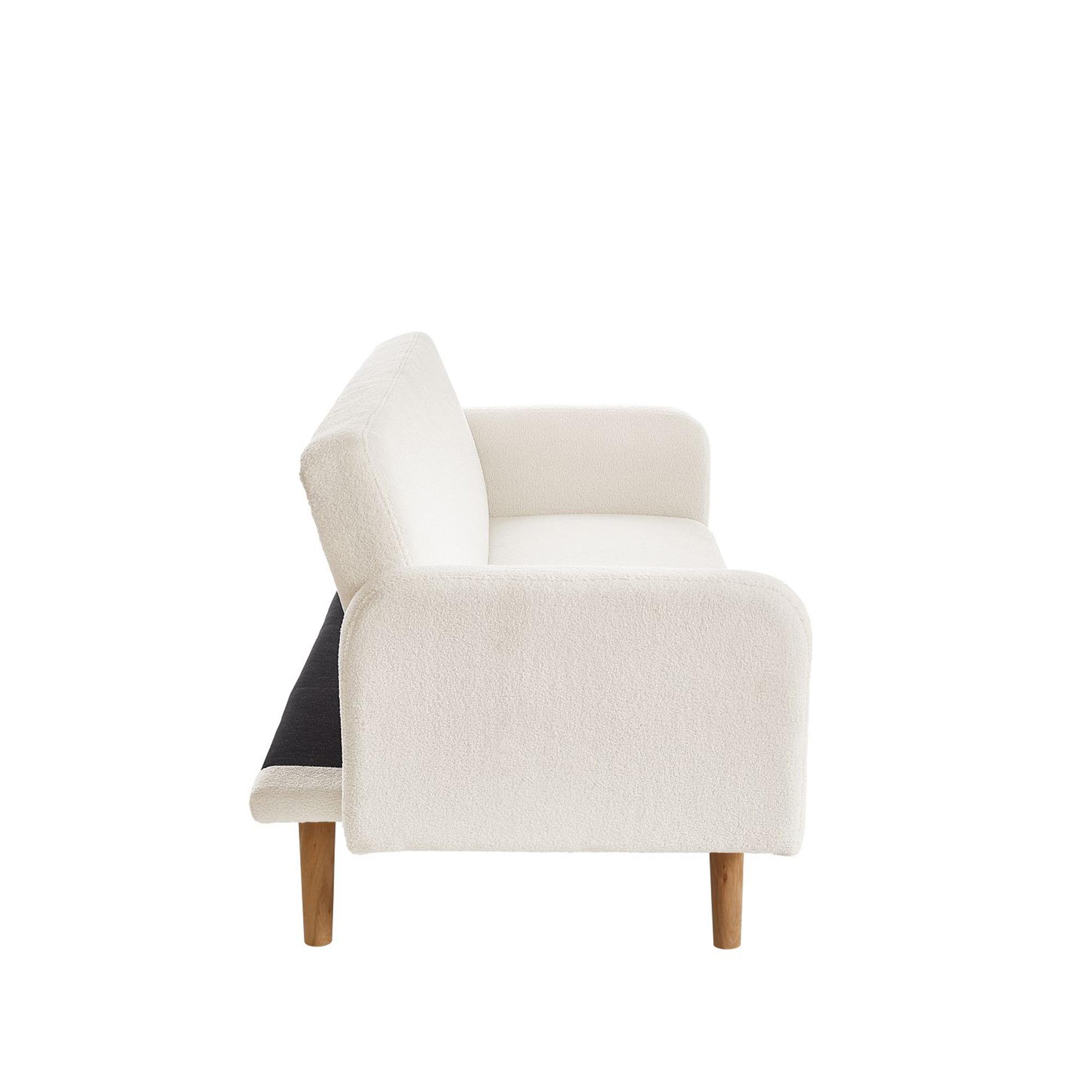 Micah Sofa Bed - 2 Seater - White Fabric