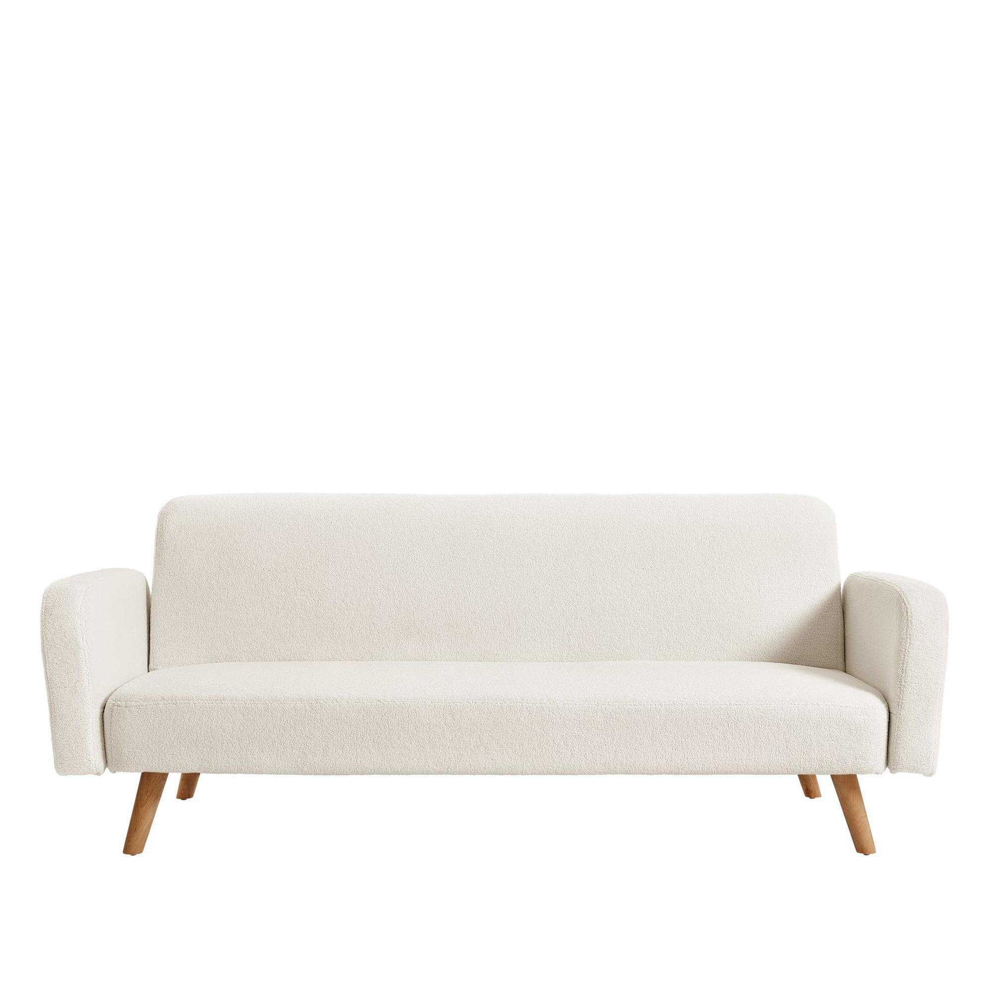 Micah Sofa Bed - 2 Seater - White Fabric