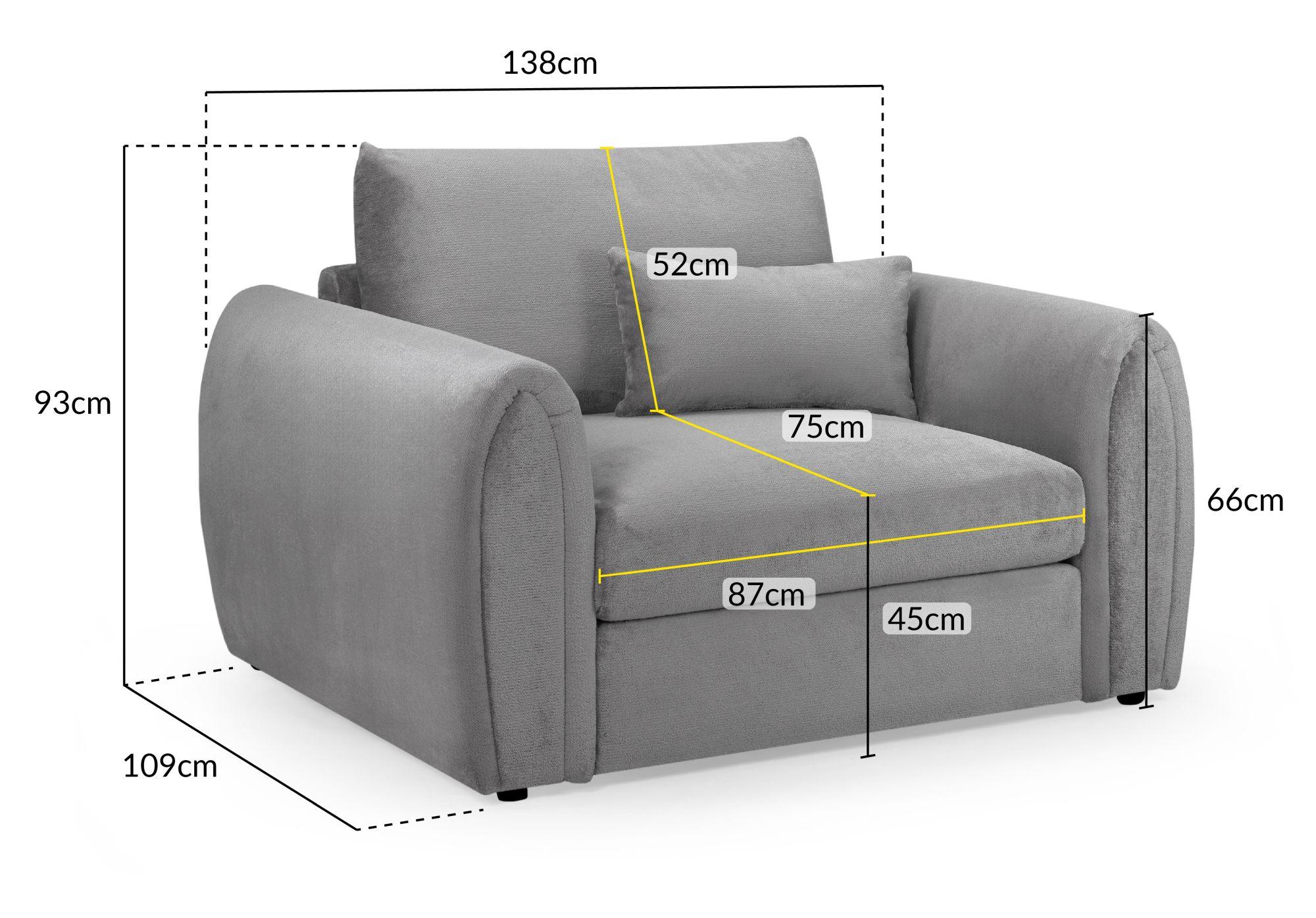 Mirabel Armchair - Grey Fabric