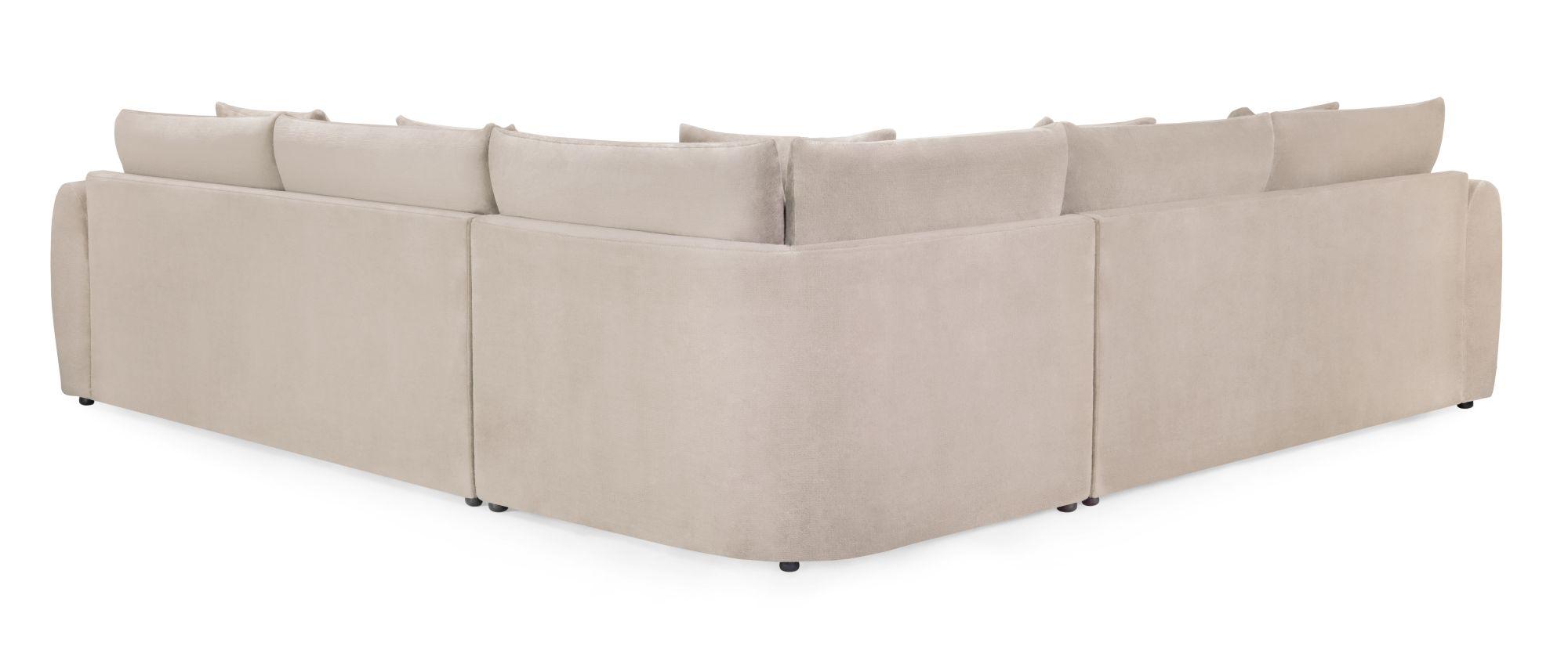 Mirabel Large Corner Sofa - Mocha Fabric