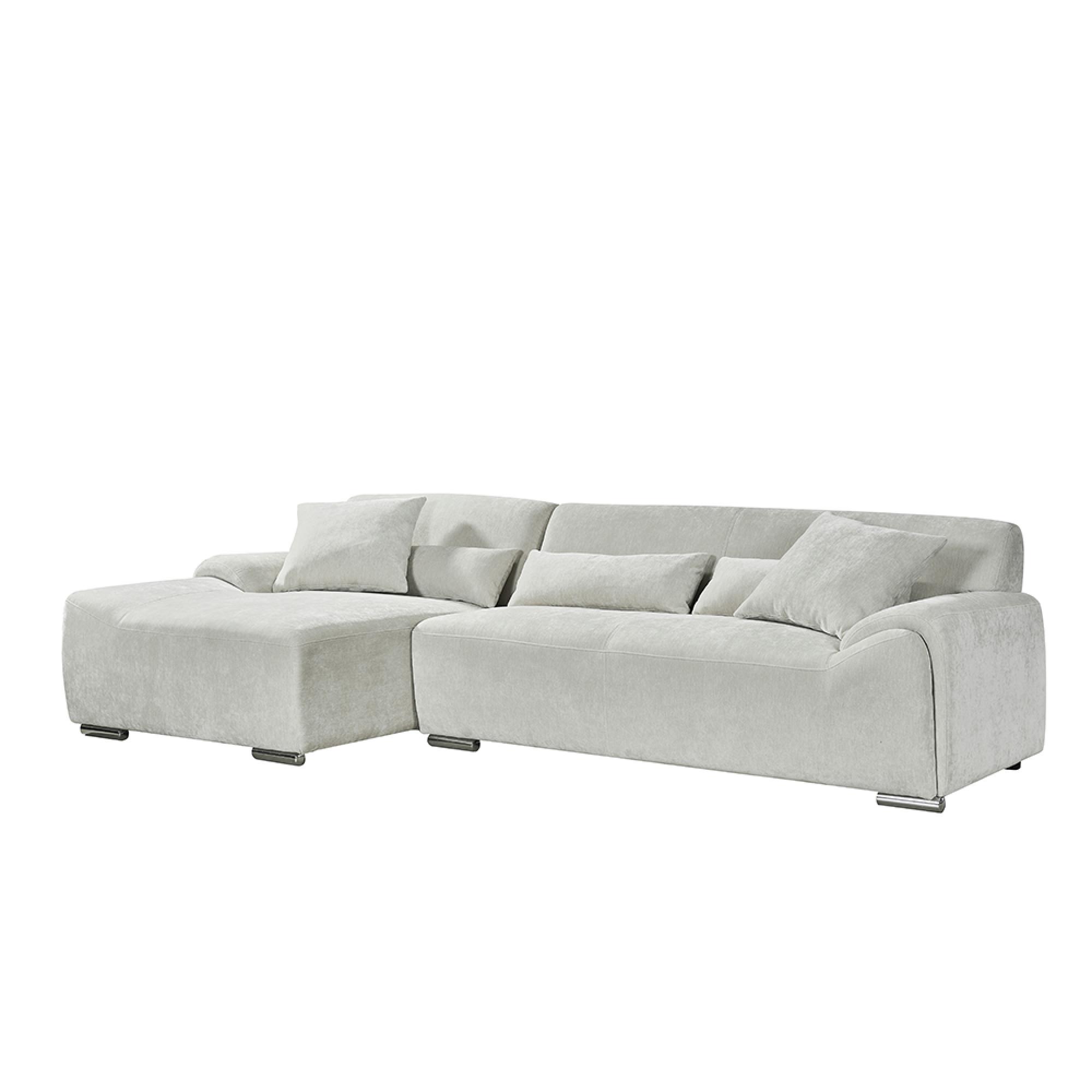 Modena Corner Sofa - Beige Fabric - LHF